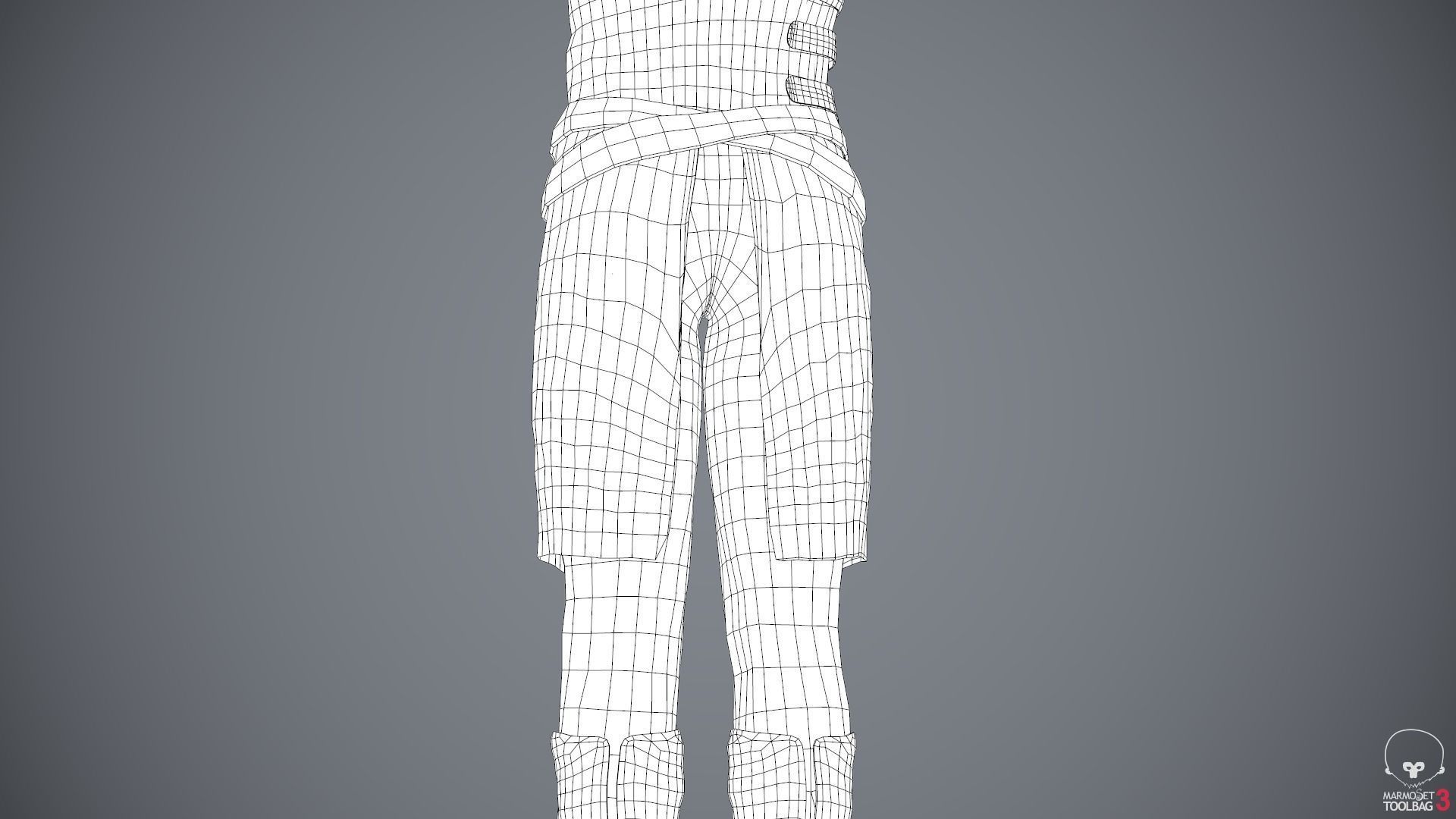 Male Assassin Outfit 2 Low-poly 3D model_81