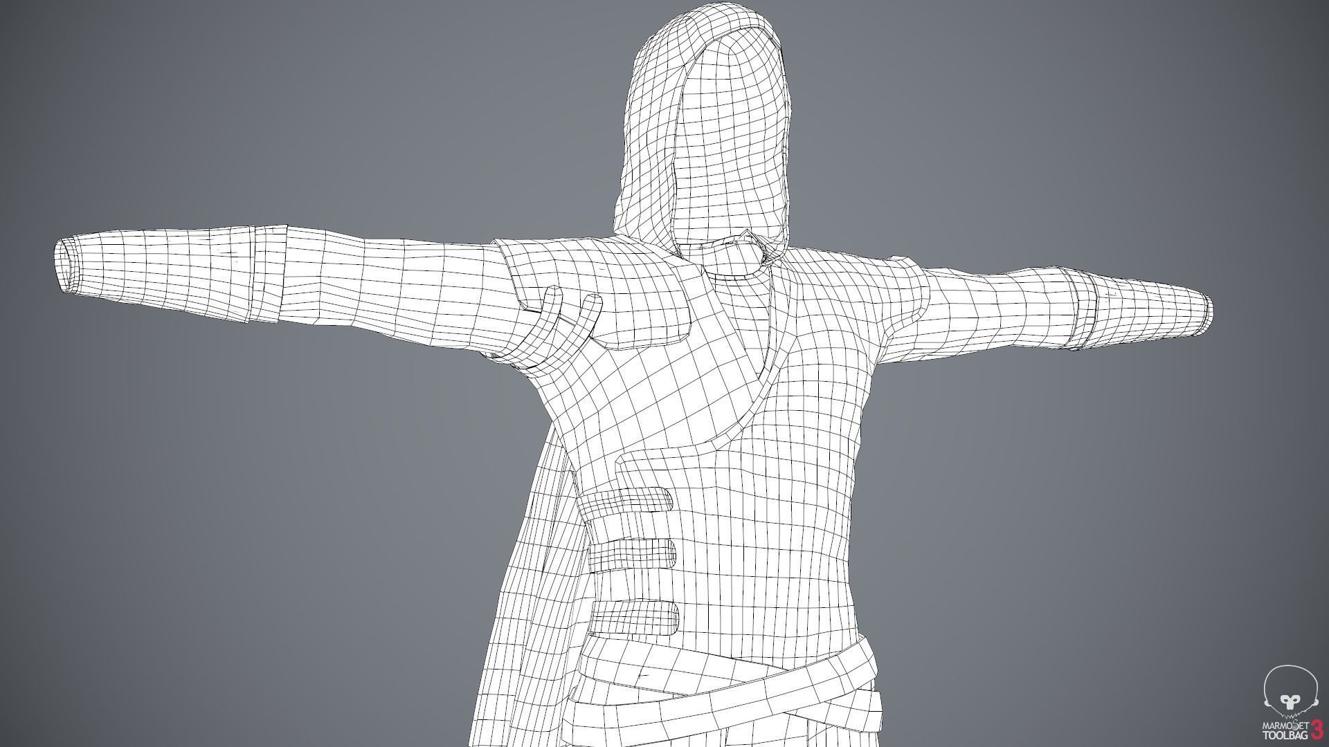 Male Assassin Outfit 2 Low-poly 3D model_78