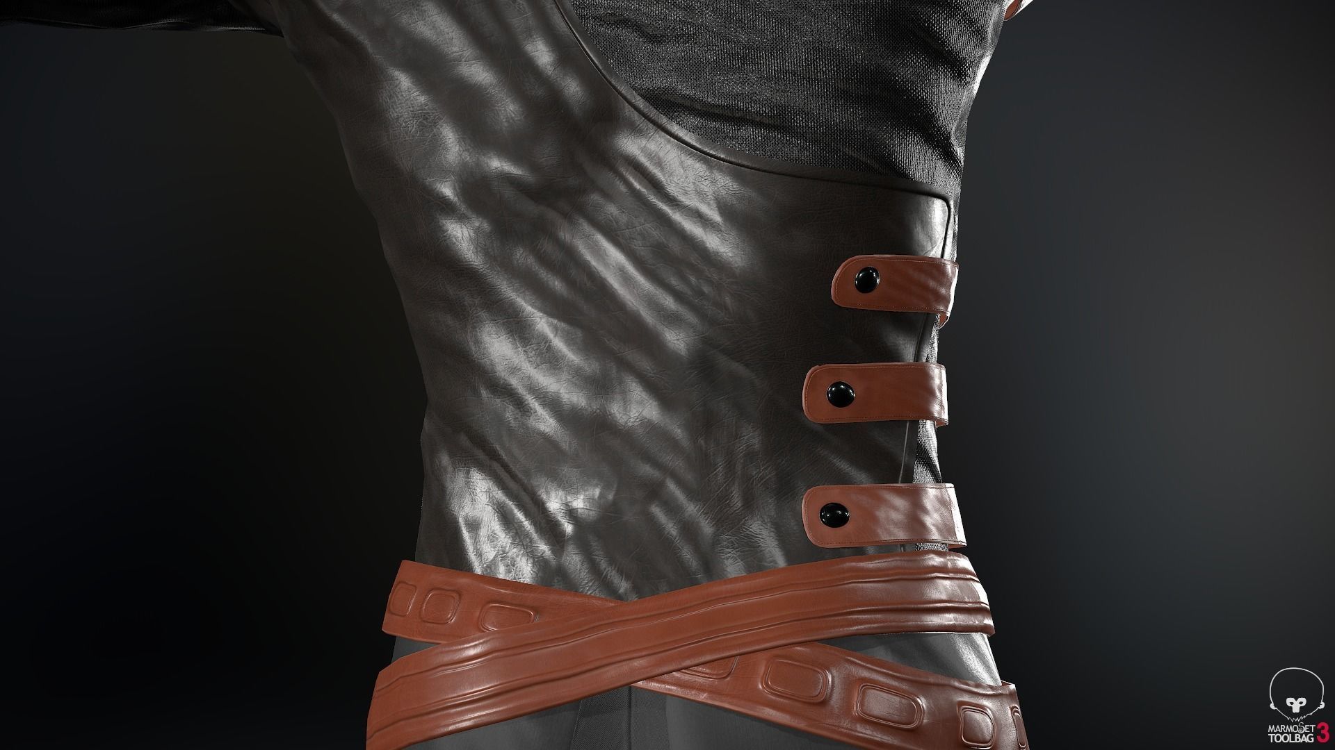 Male Assassin Outfit 2 Low-poly 3D model_50