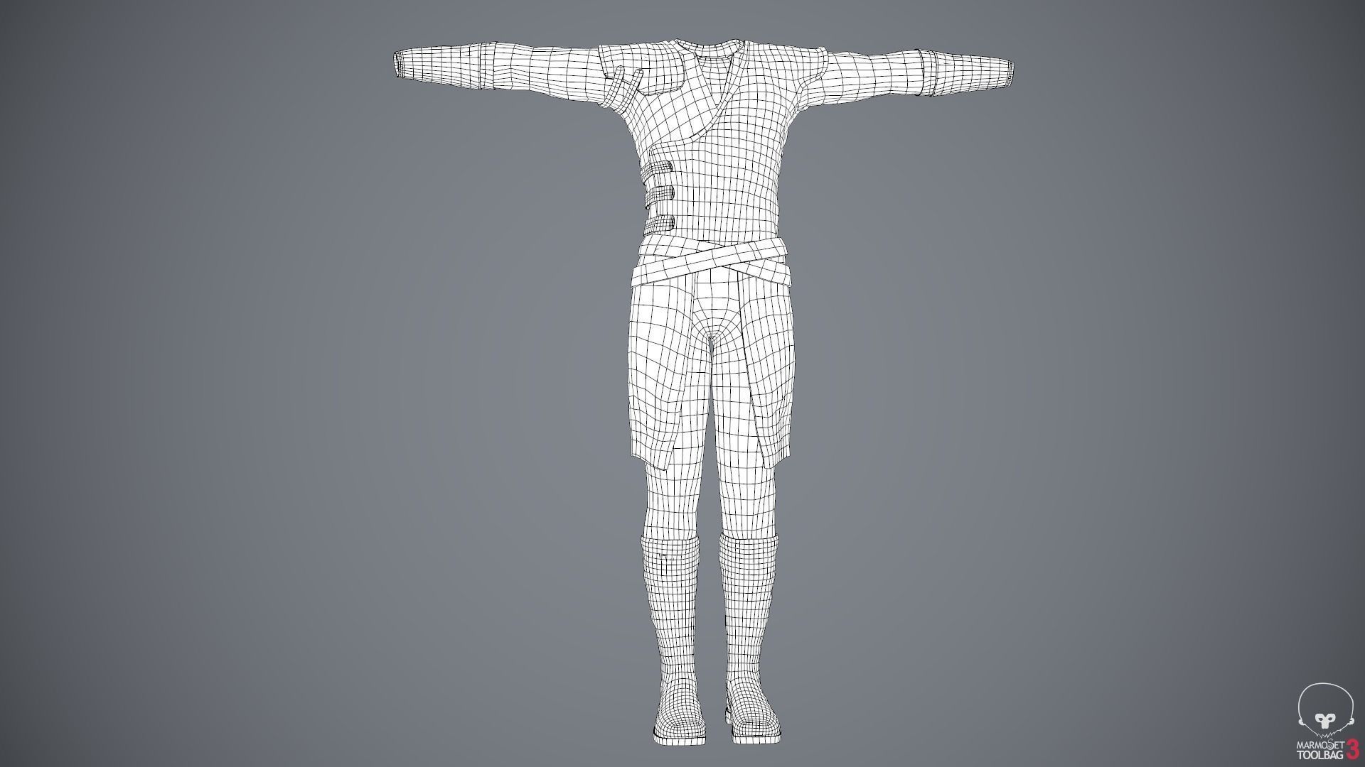 Male Assassin Outfit 2 Low-poly 3D model_79