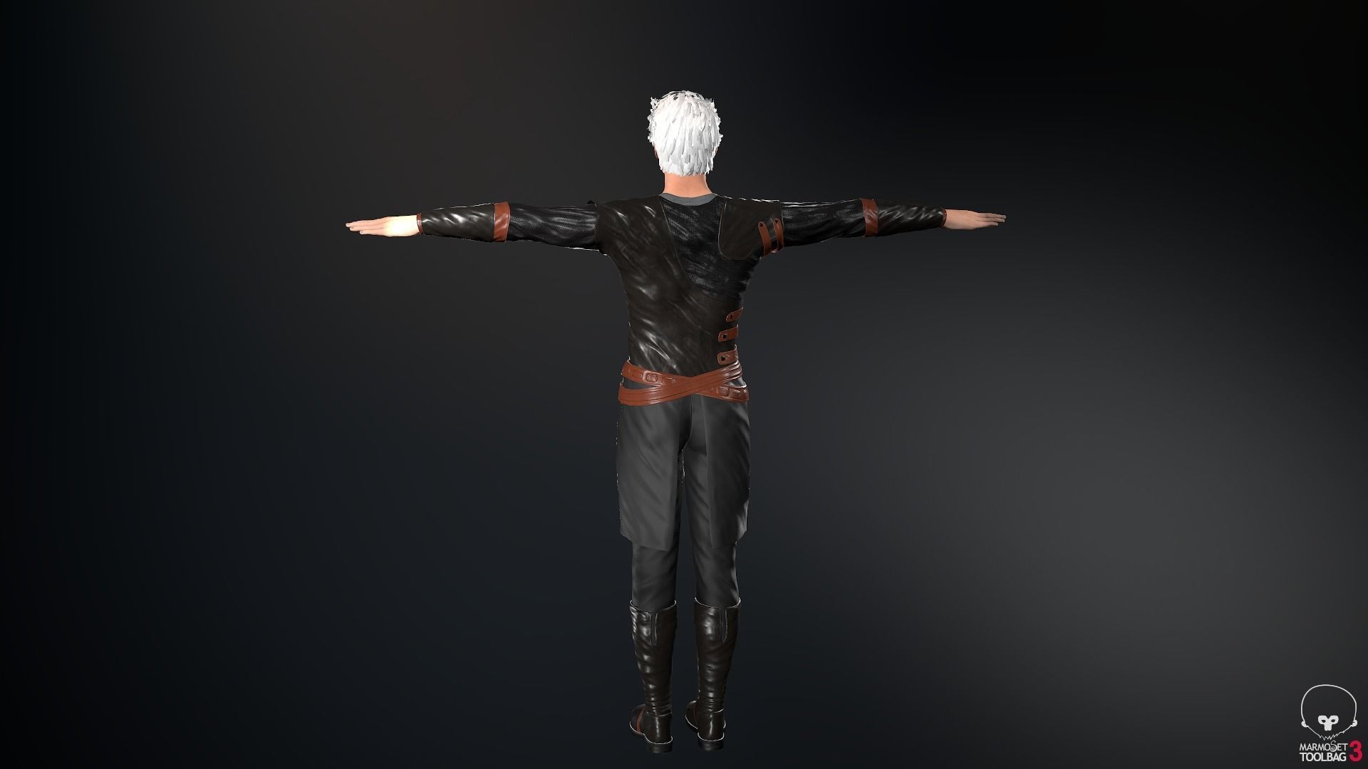 Male Assassin Outfit 2 Low-poly 3D model_70