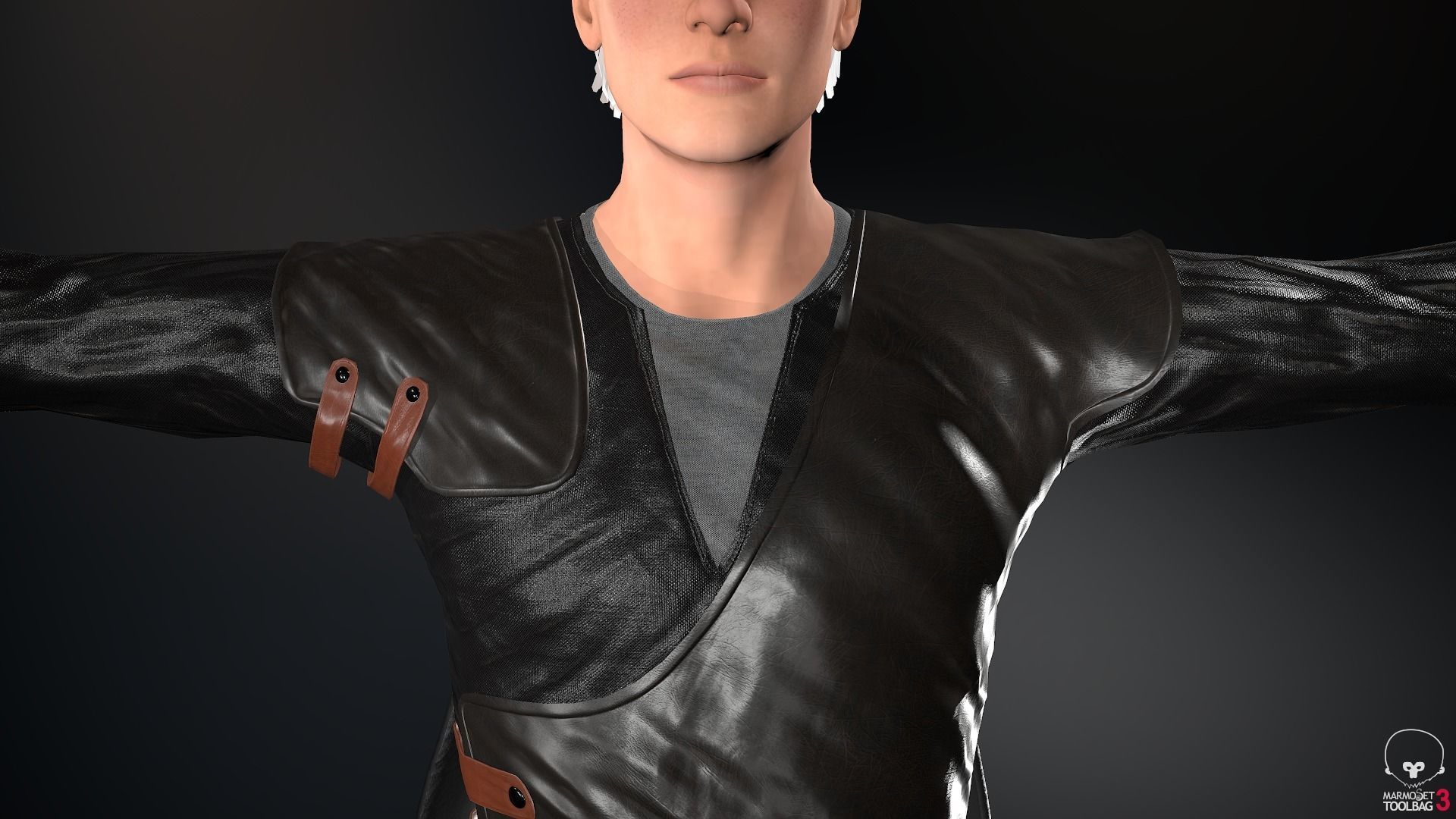 Male Assassin Outfit 2 Low-poly 3D model_25