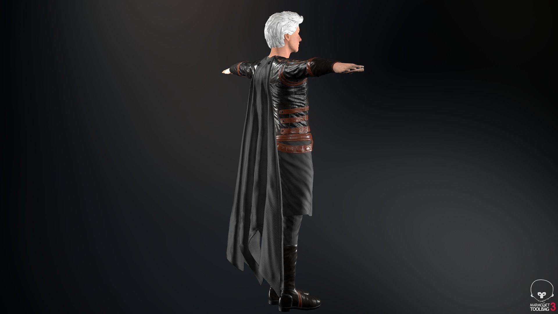 Male Assassin Outfit 2 Low-poly 3D model_22