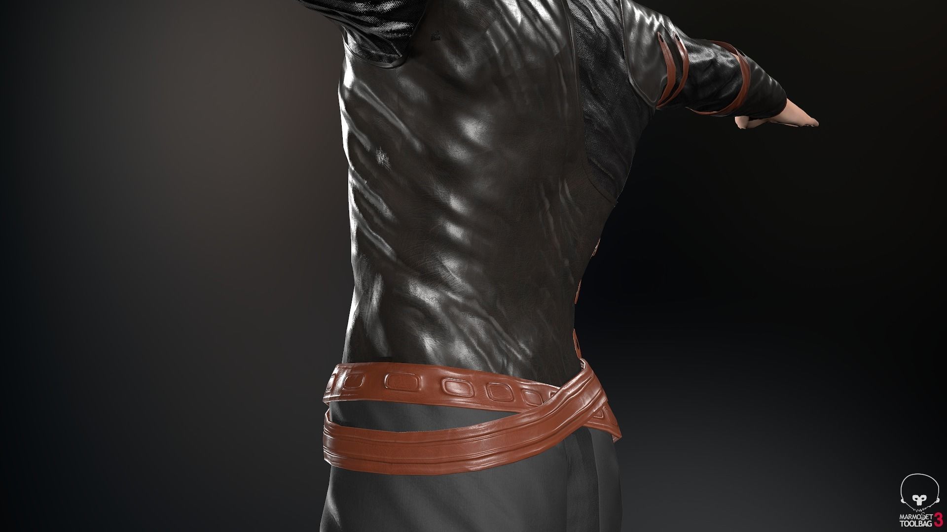 Male Assassin Outfit 2 Low-poly 3D model_49