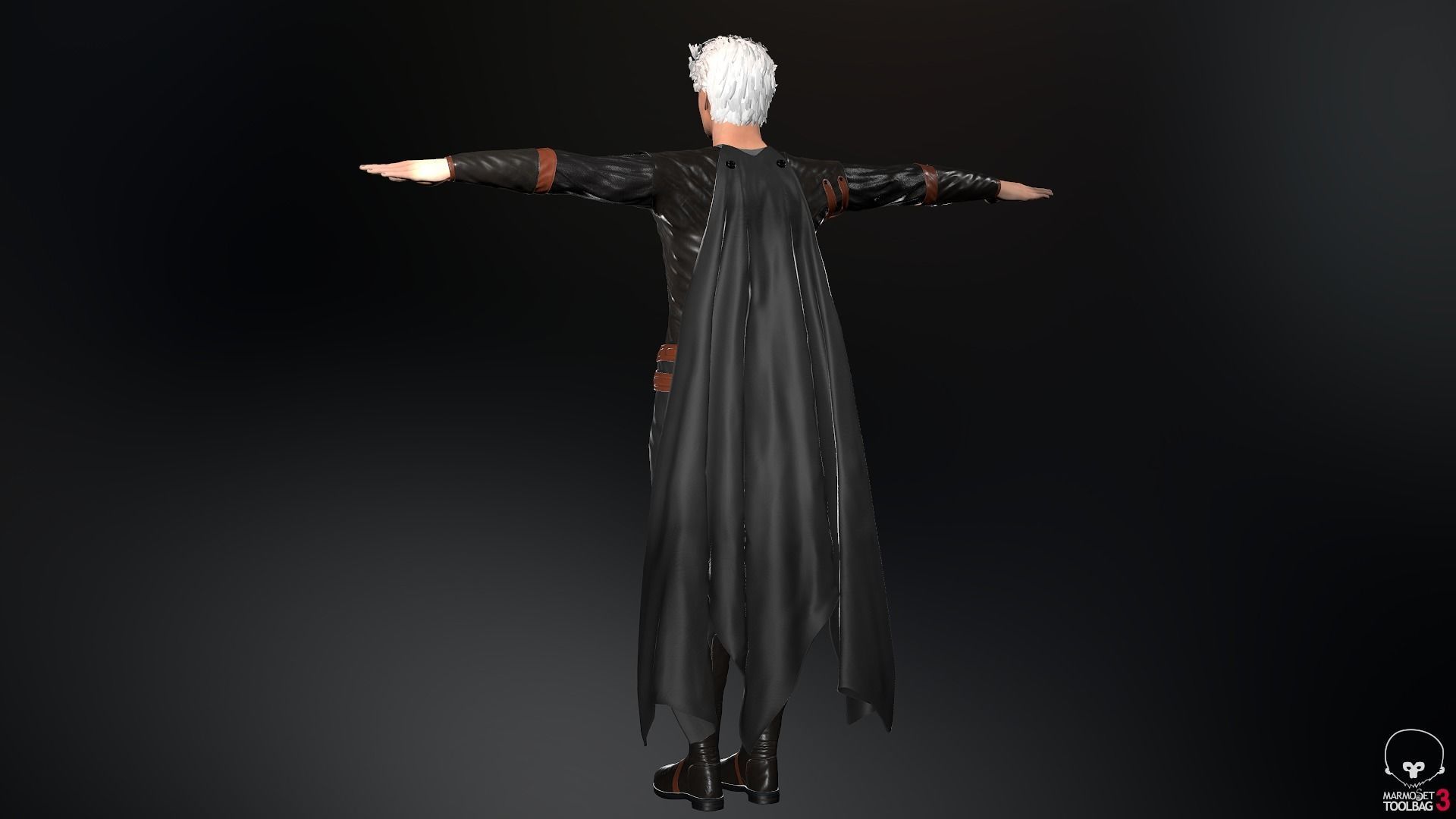 Male Assassin Outfit 2 Low-poly 3D model_20