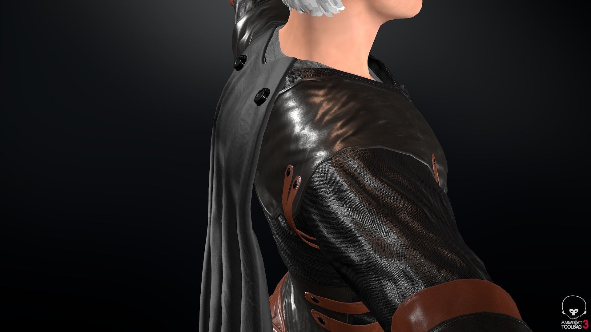 Male Assassin Outfit 2 Low-poly 3D model_29