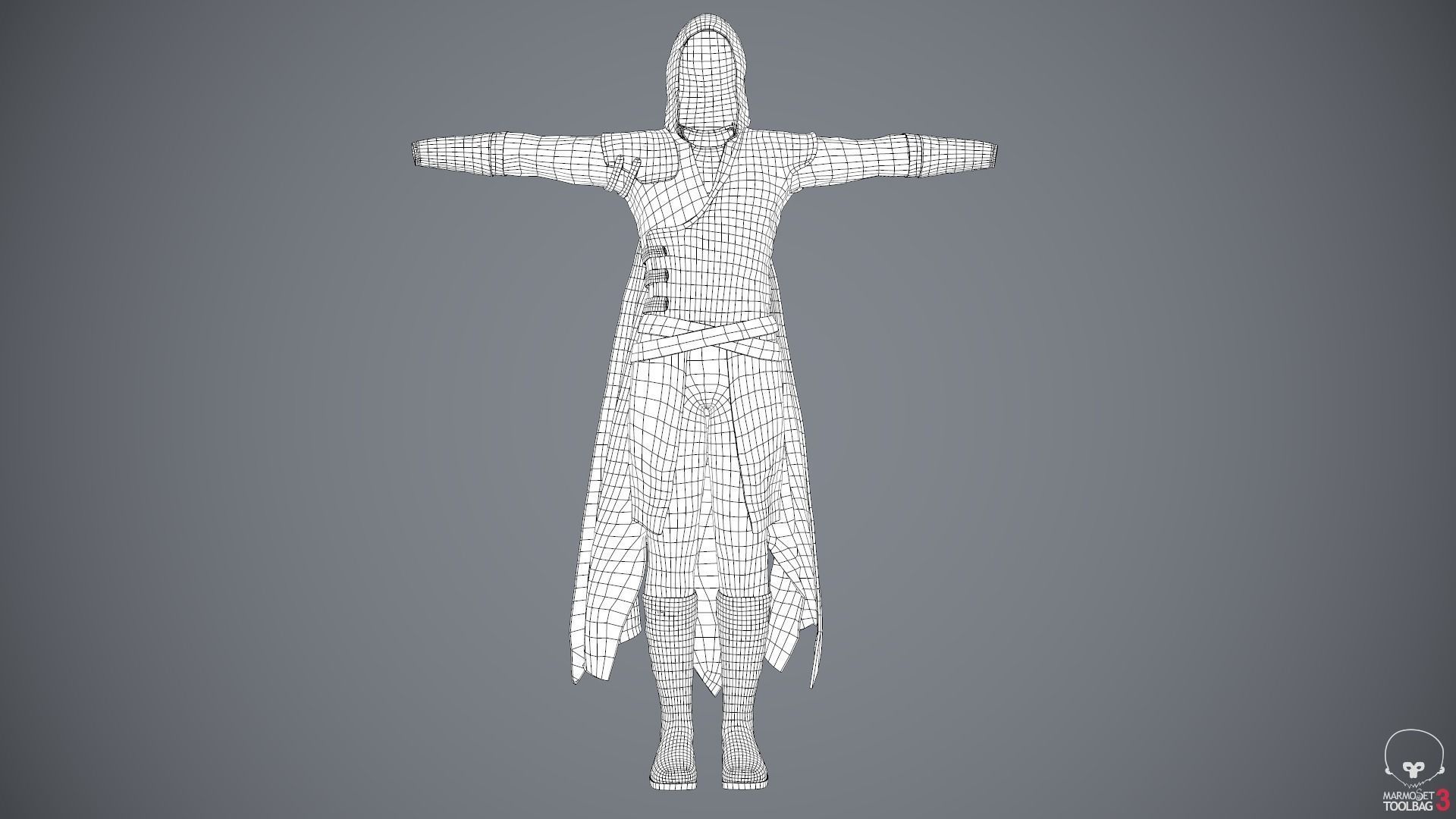 Male Assassin Outfit 2 Low-poly 3D model_75
