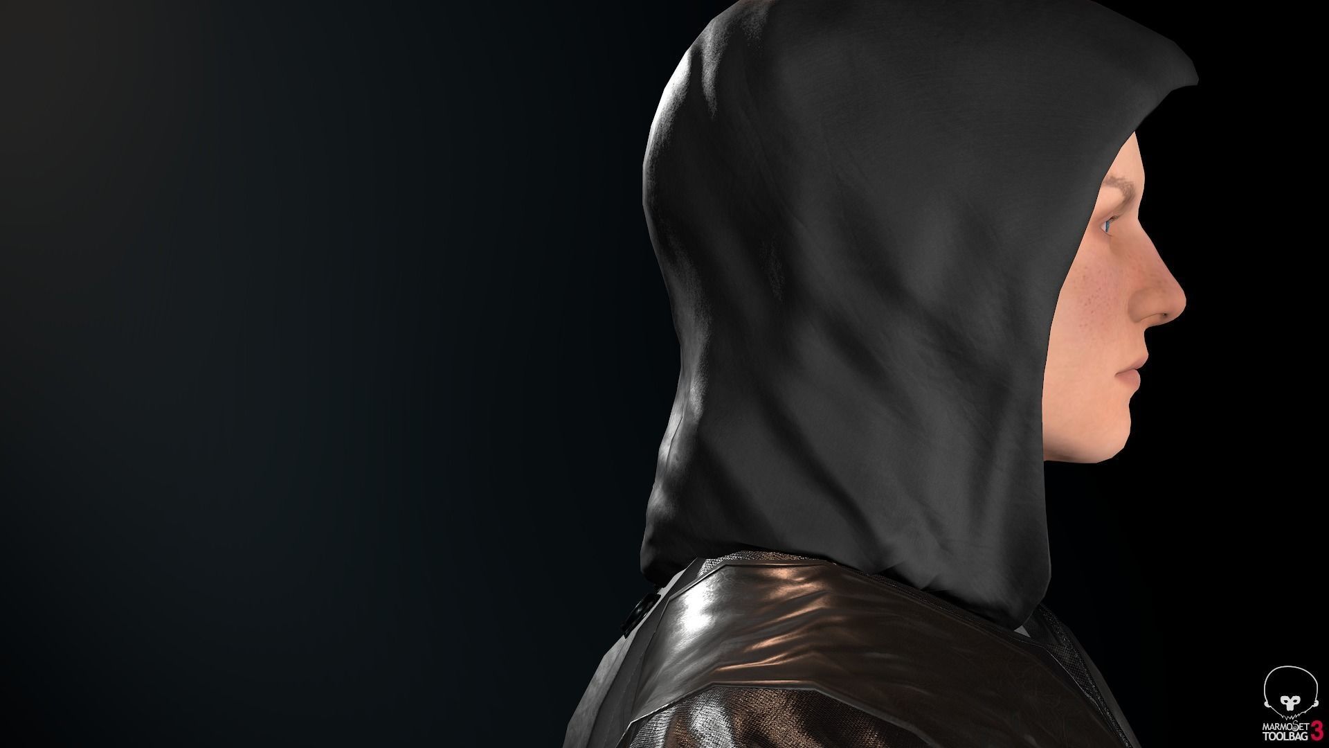 Male Assassin Outfit 2 Low-poly 3D model_15