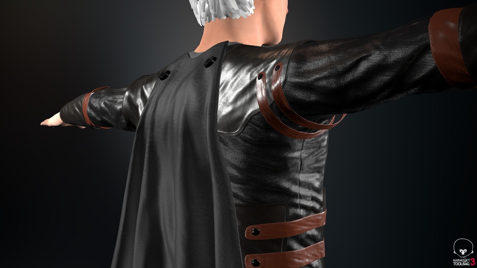 Male Assassin Outfit 2 Low-poly 3D model_30