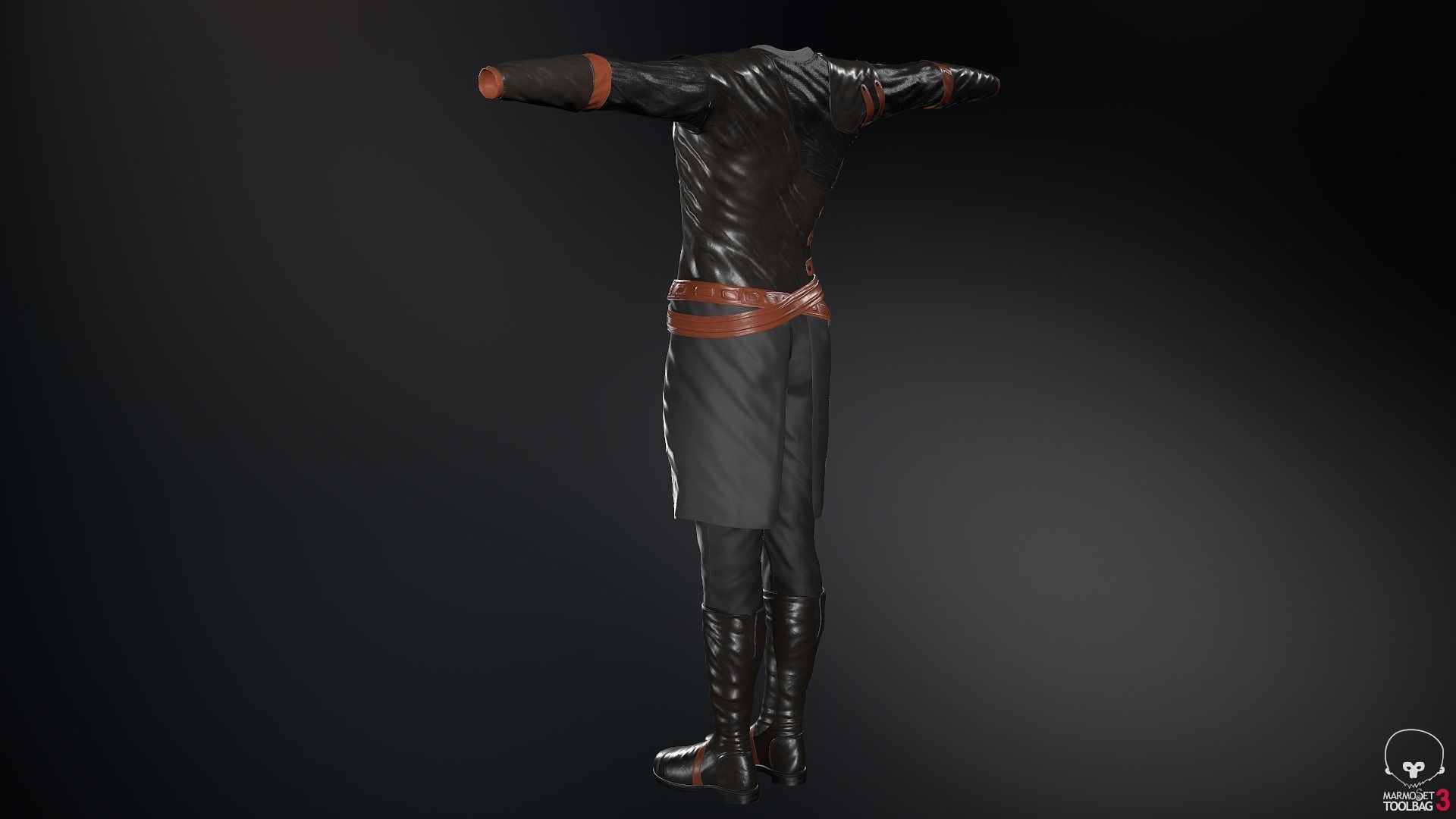 Male Assassin Outfit 2 Low-poly 3D model_74