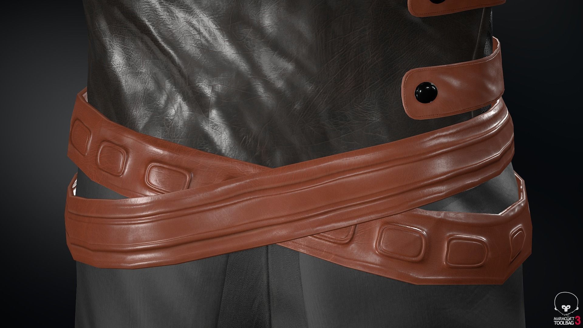 Male Assassin Outfit 2 Low-poly 3D model_53