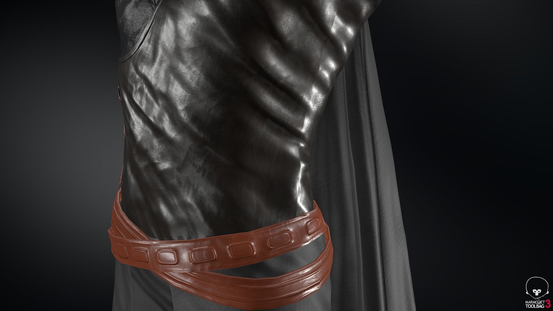 Male Assassin Outfit 2 Low-poly 3D model_42