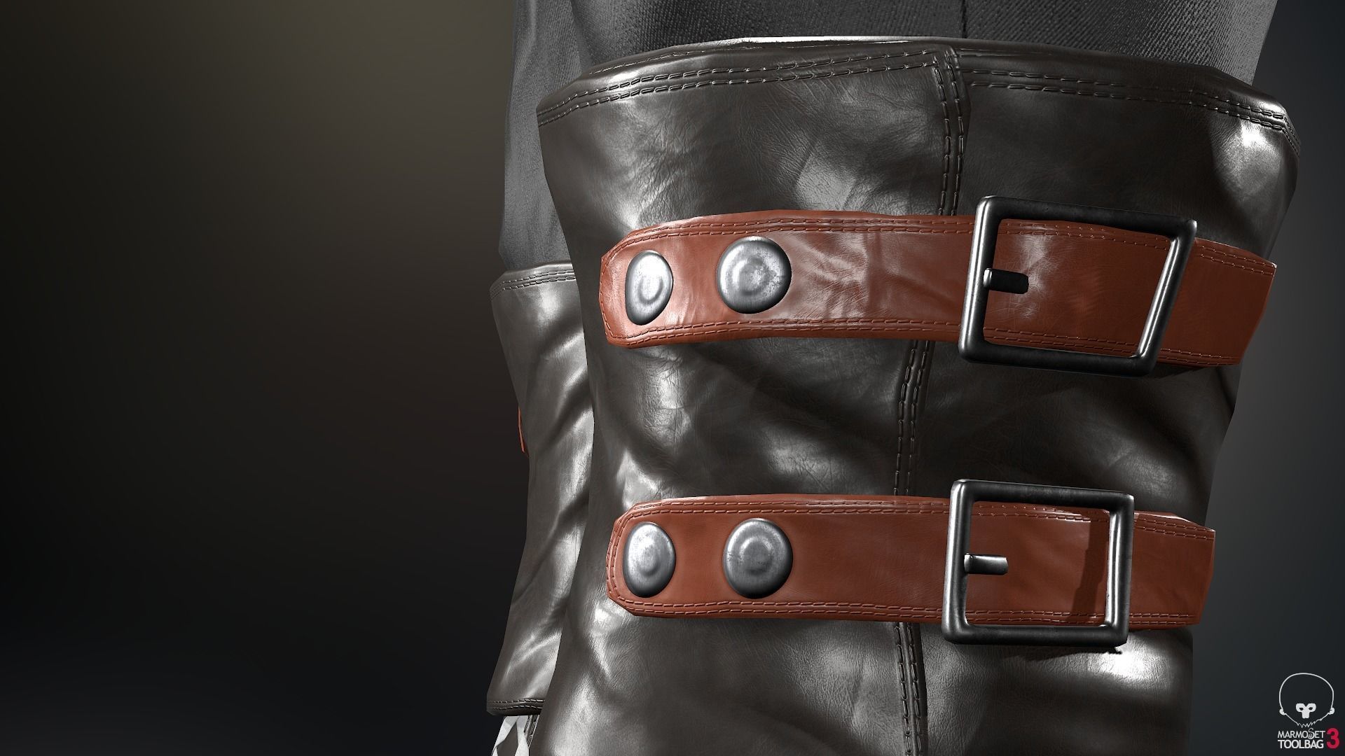 Male Gangster Outfit Low-poly 3D model_50