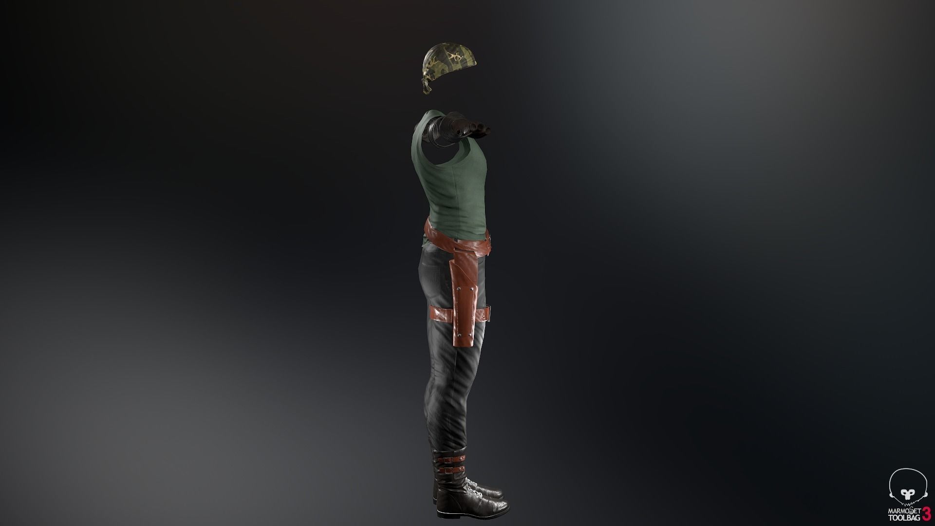 Male Gangster Outfit Low-poly 3D model_55