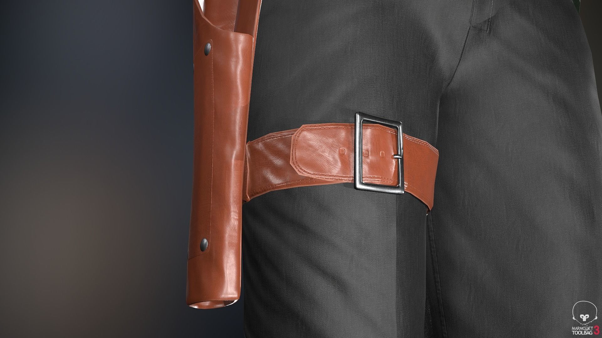 Male Gangster Outfit Low-poly 3D model_35