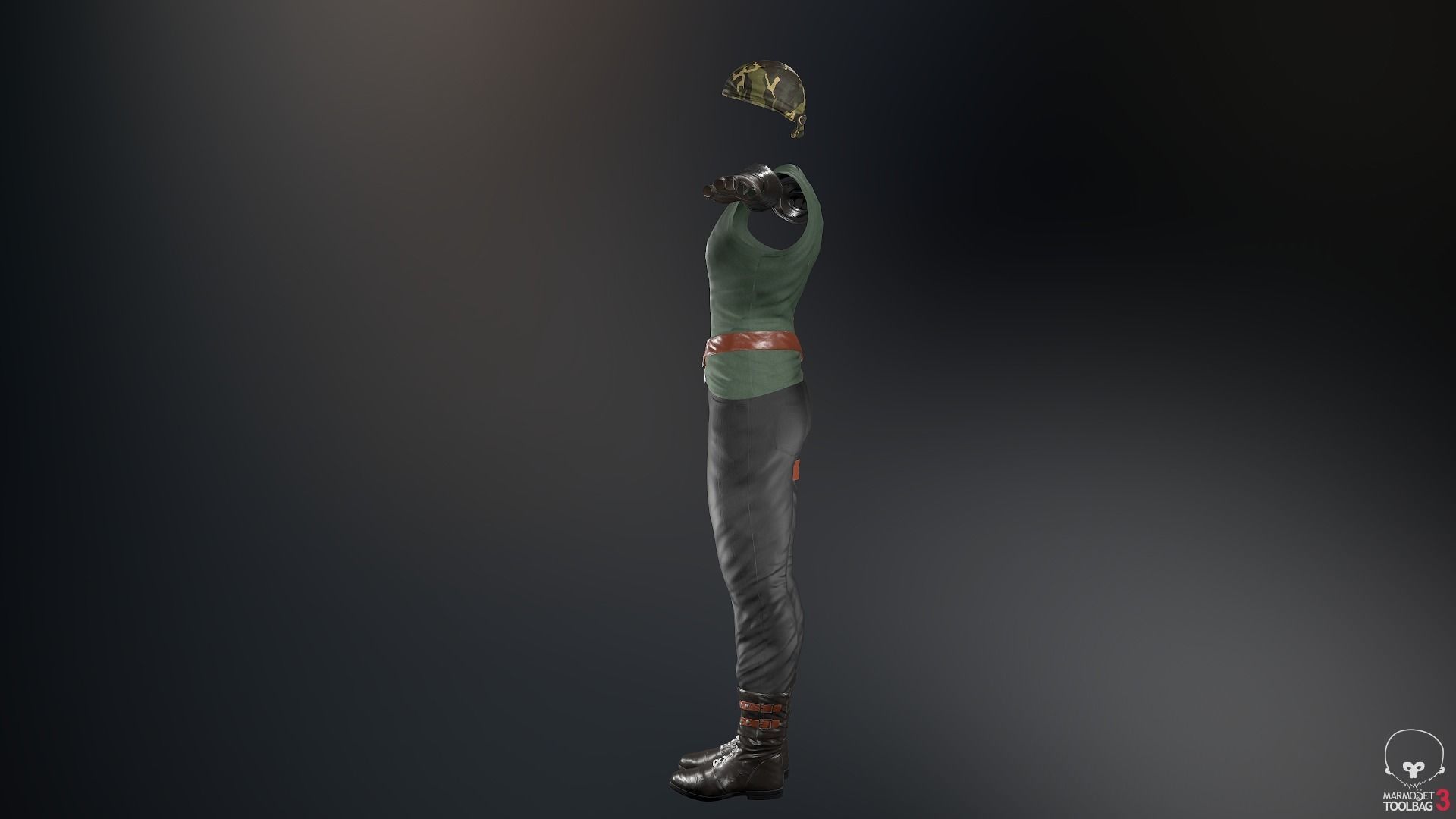 Male Gangster Outfit Low-poly 3D model_54