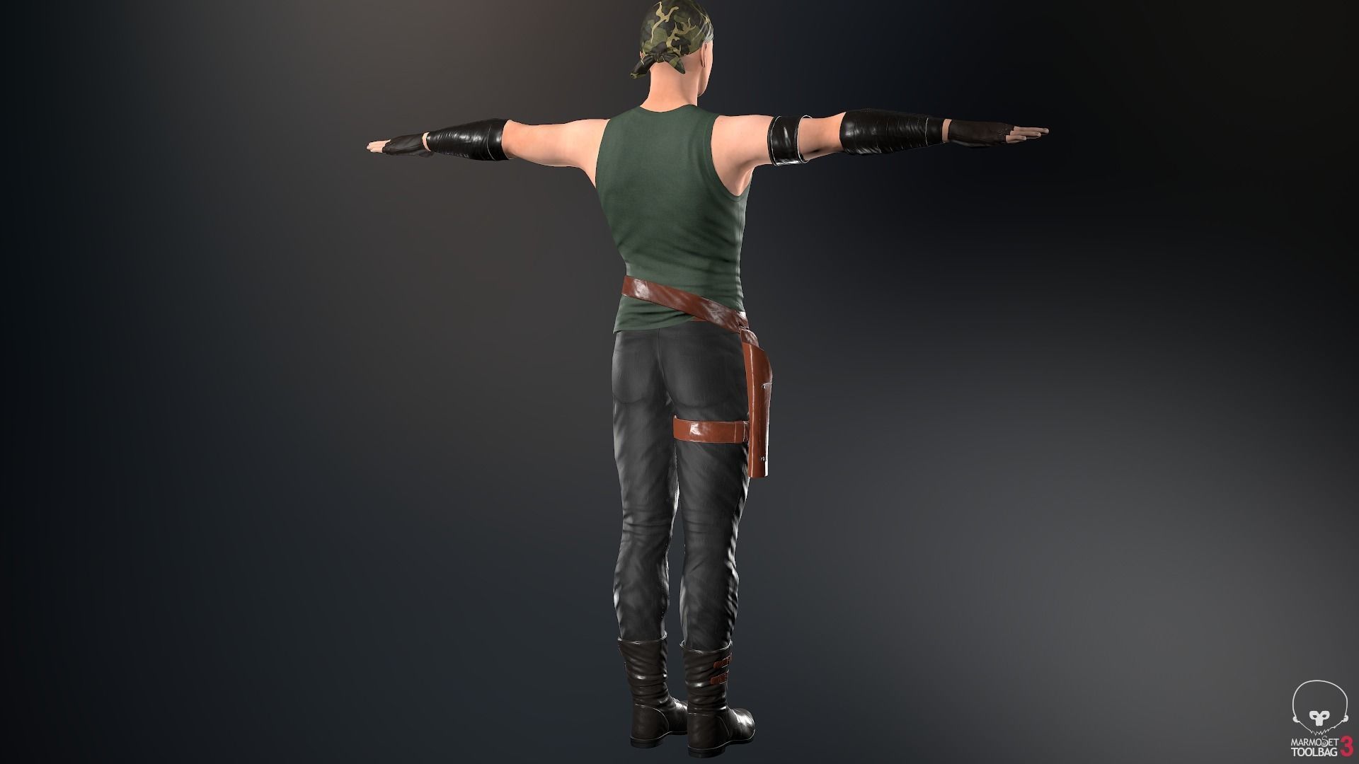 Male Gangster Outfit Low-poly 3D model_8