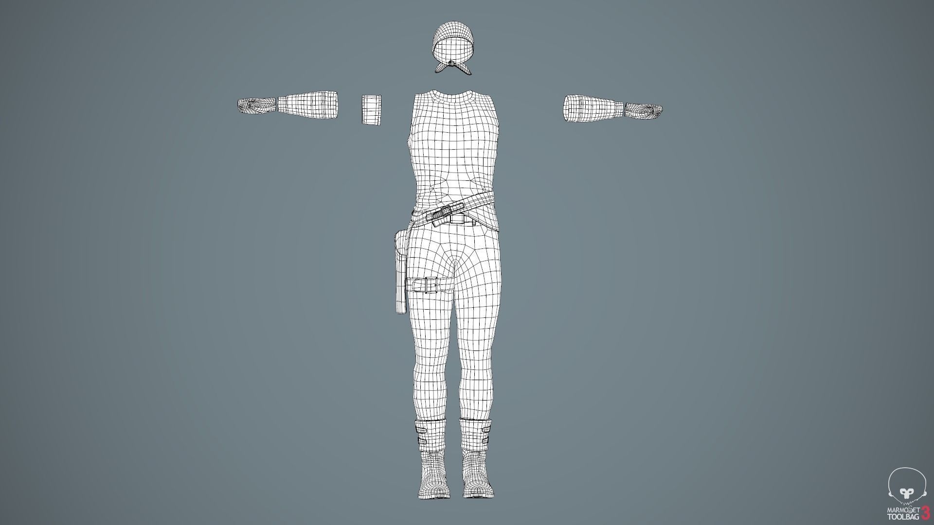 Male Gangster Outfit Low-poly 3D model_64