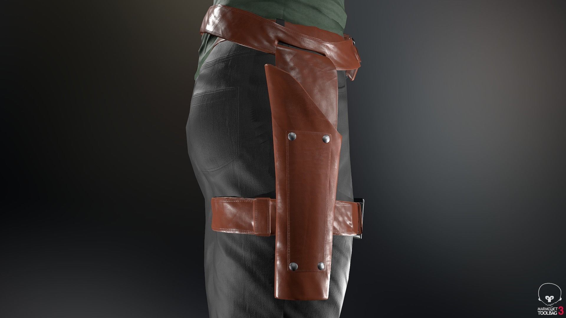 Male Gangster Outfit Low-poly 3D model_33