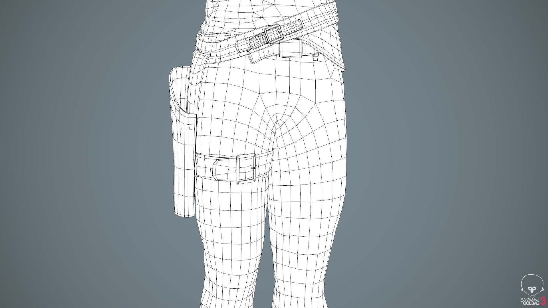 Male Gangster Outfit Low-poly 3D model_67