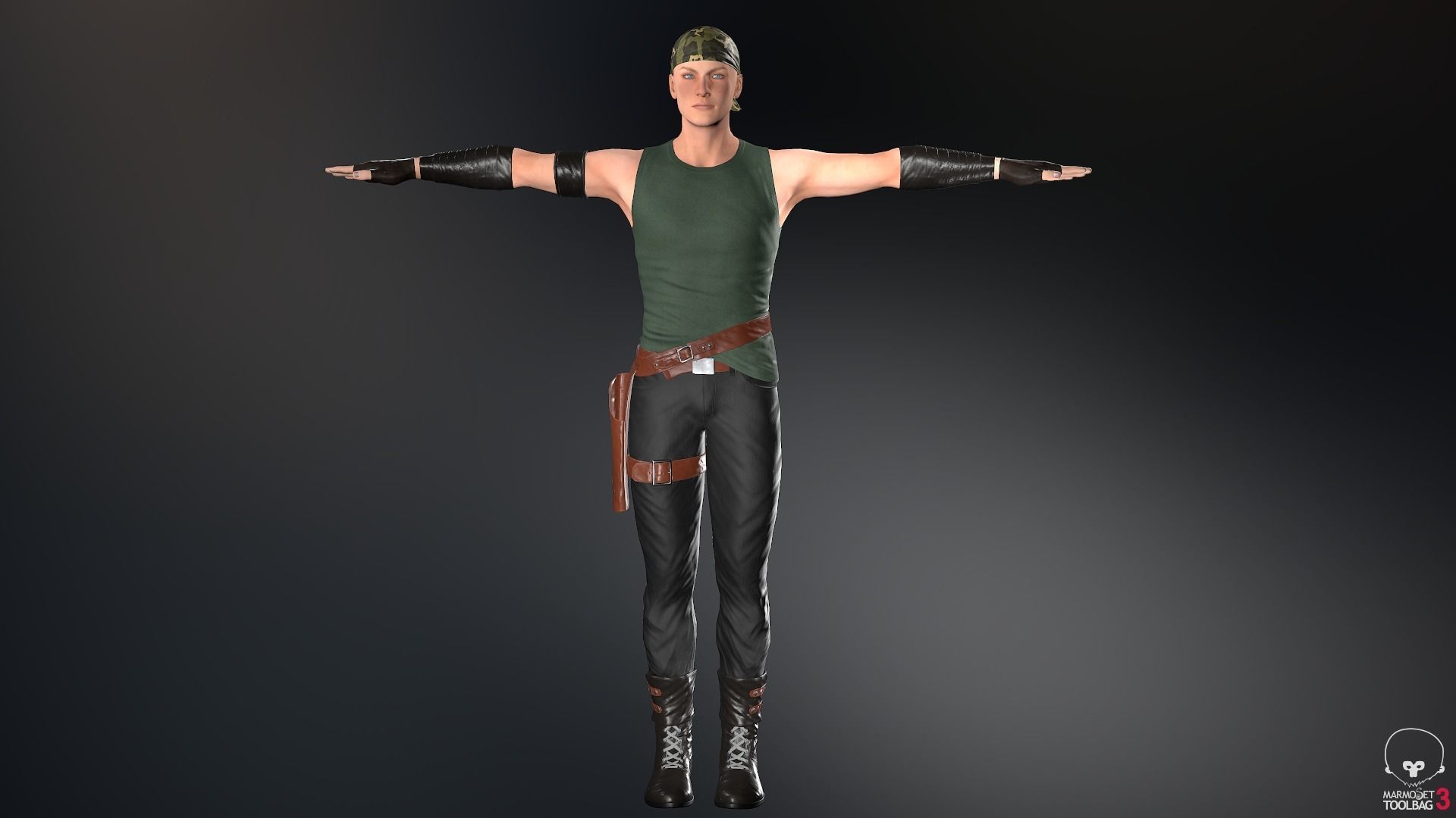 Male Gangster Outfit Low-poly 3D model_5