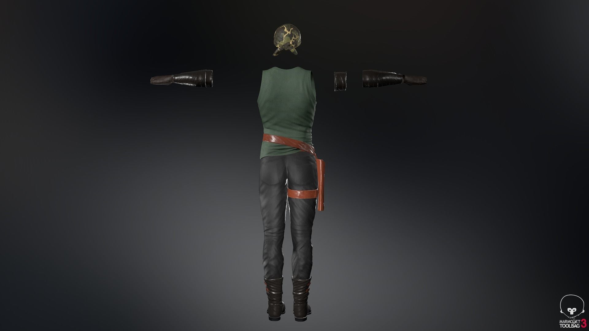 Male Gangster Outfit Low-poly 3D model_56