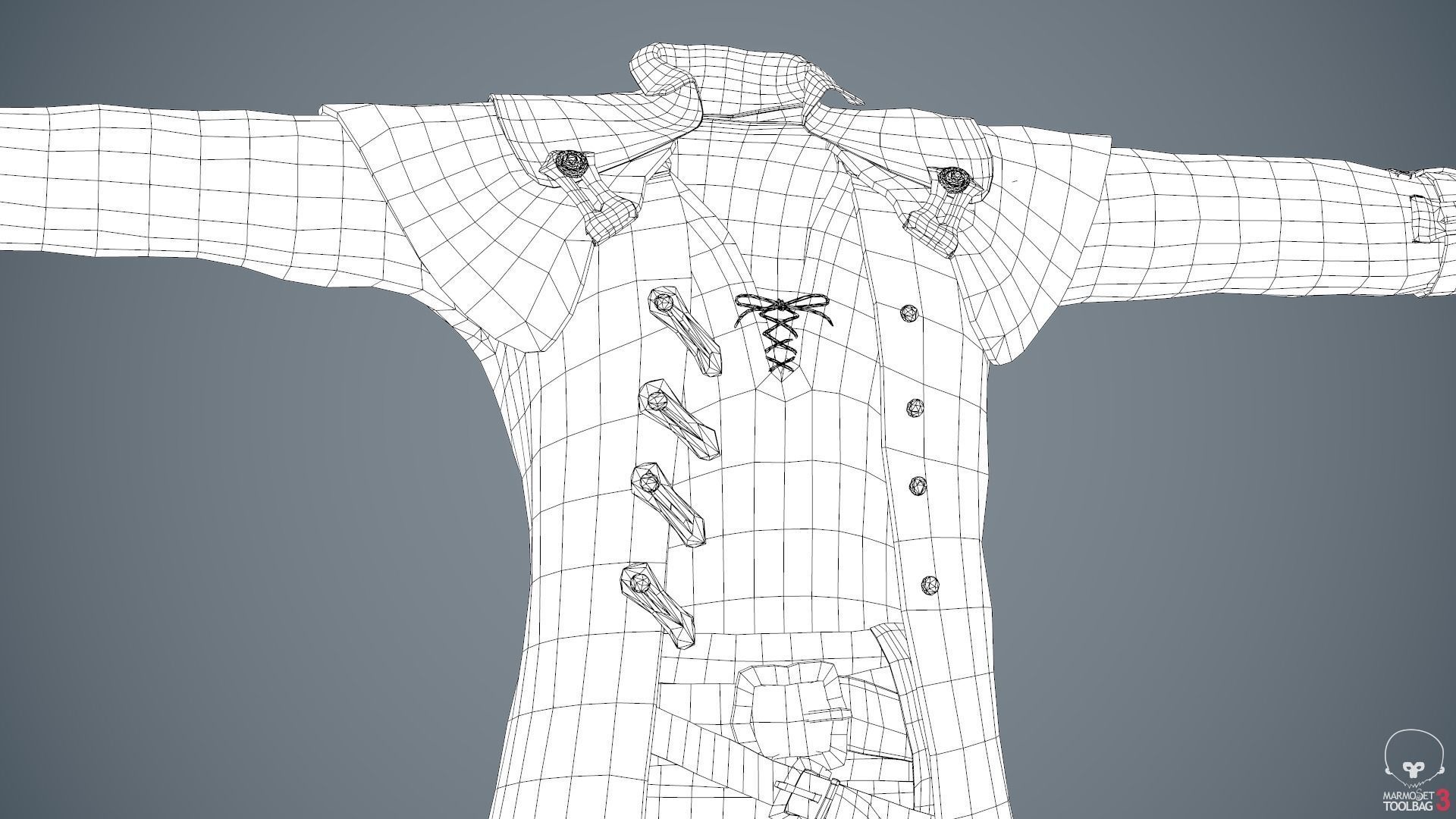 Male Pirate Outfit  Low-poly 3D model_64