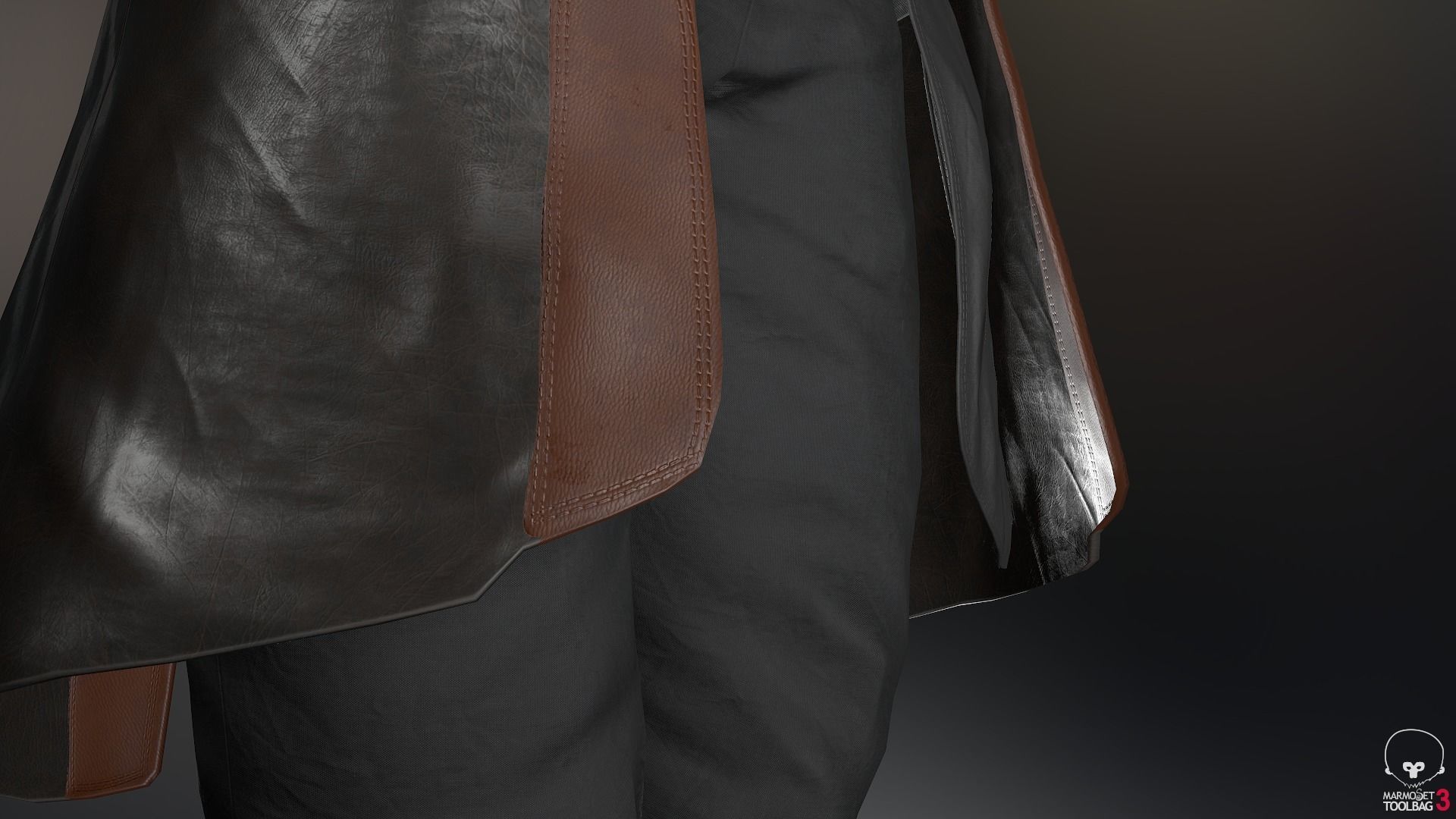 Male Pirate Outfit  Low-poly 3D model_29