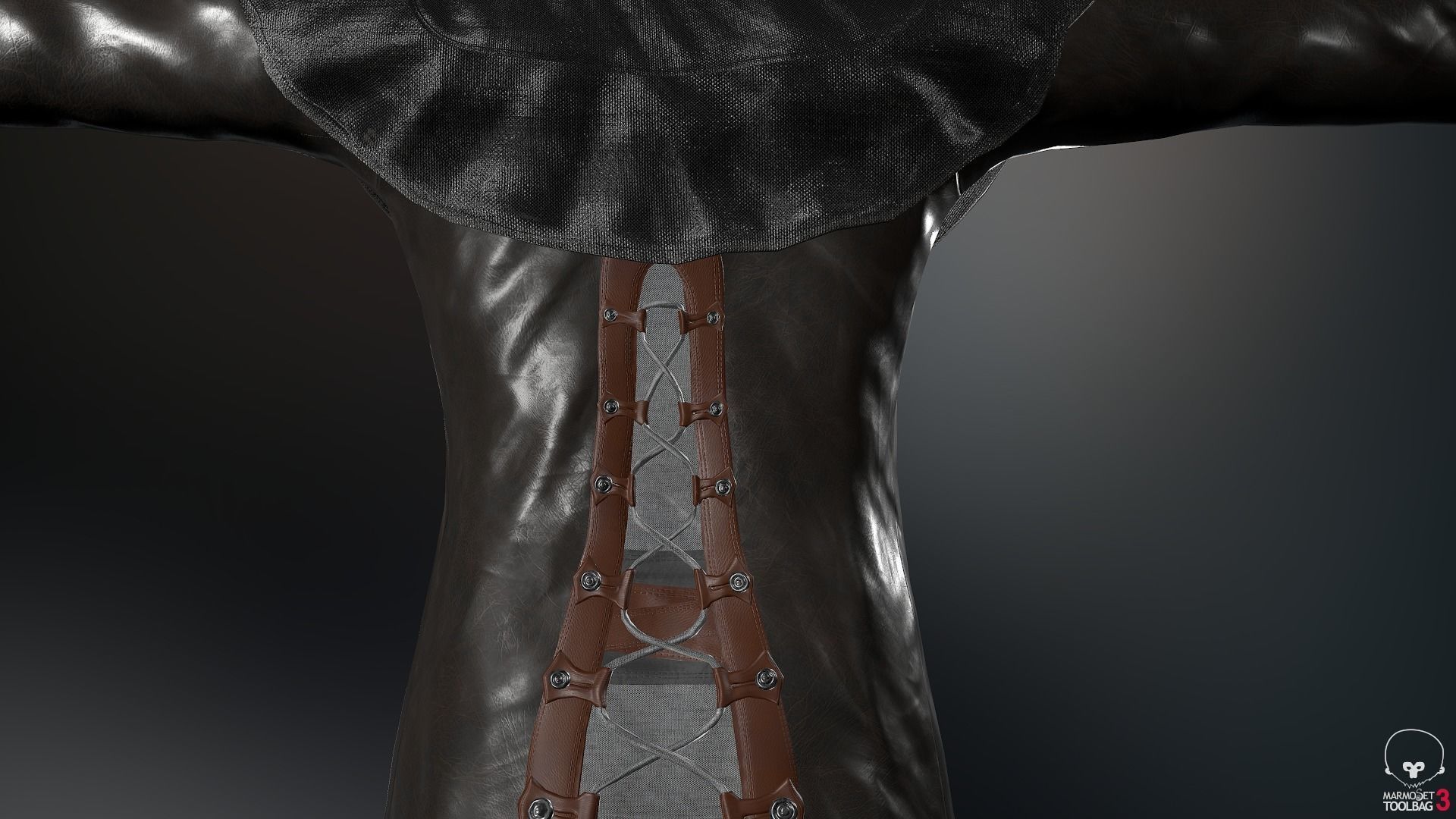 Male Pirate Outfit  Low-poly 3D model_25