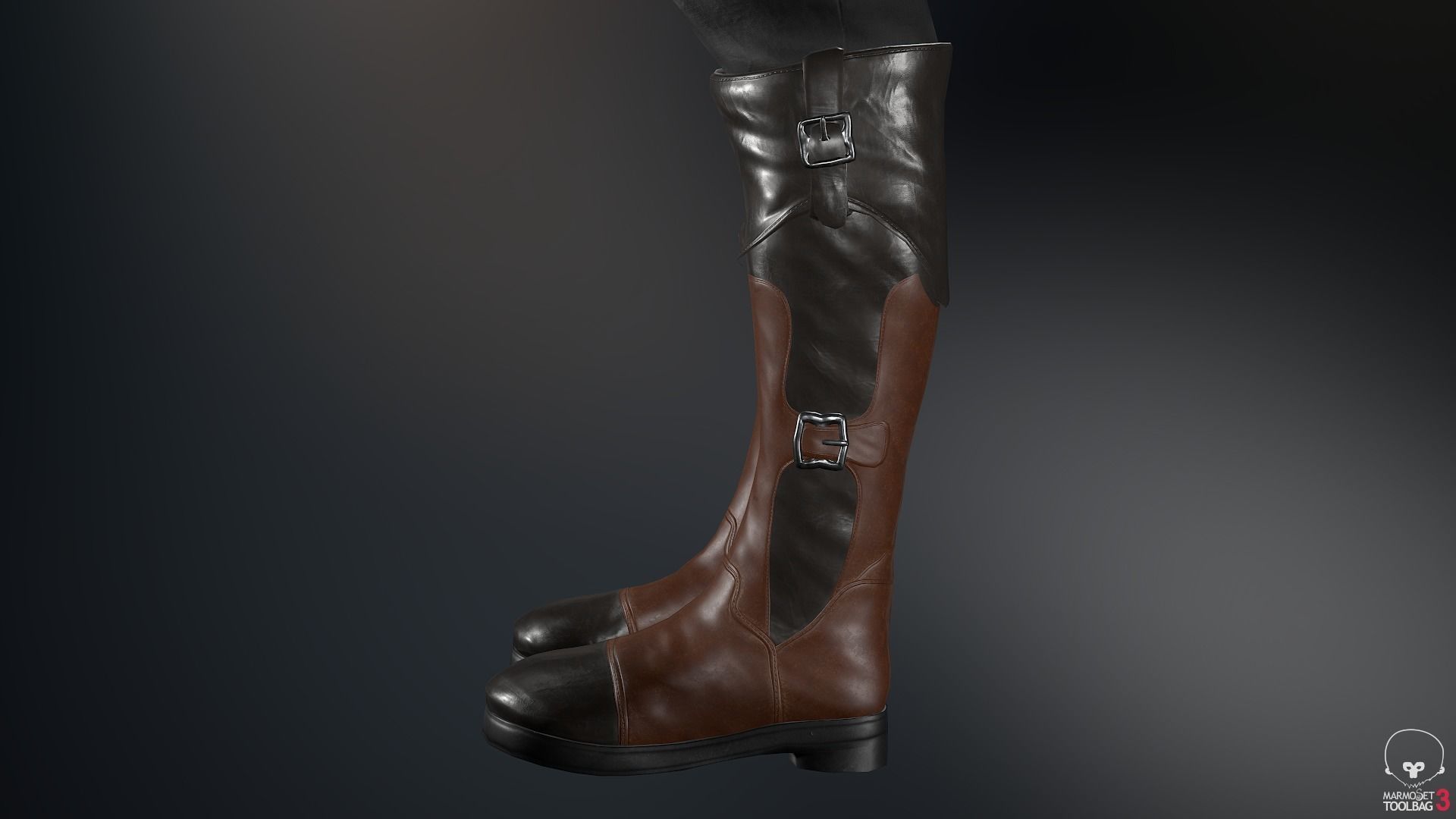 Male Pirate Outfit  Low-poly 3D model_32