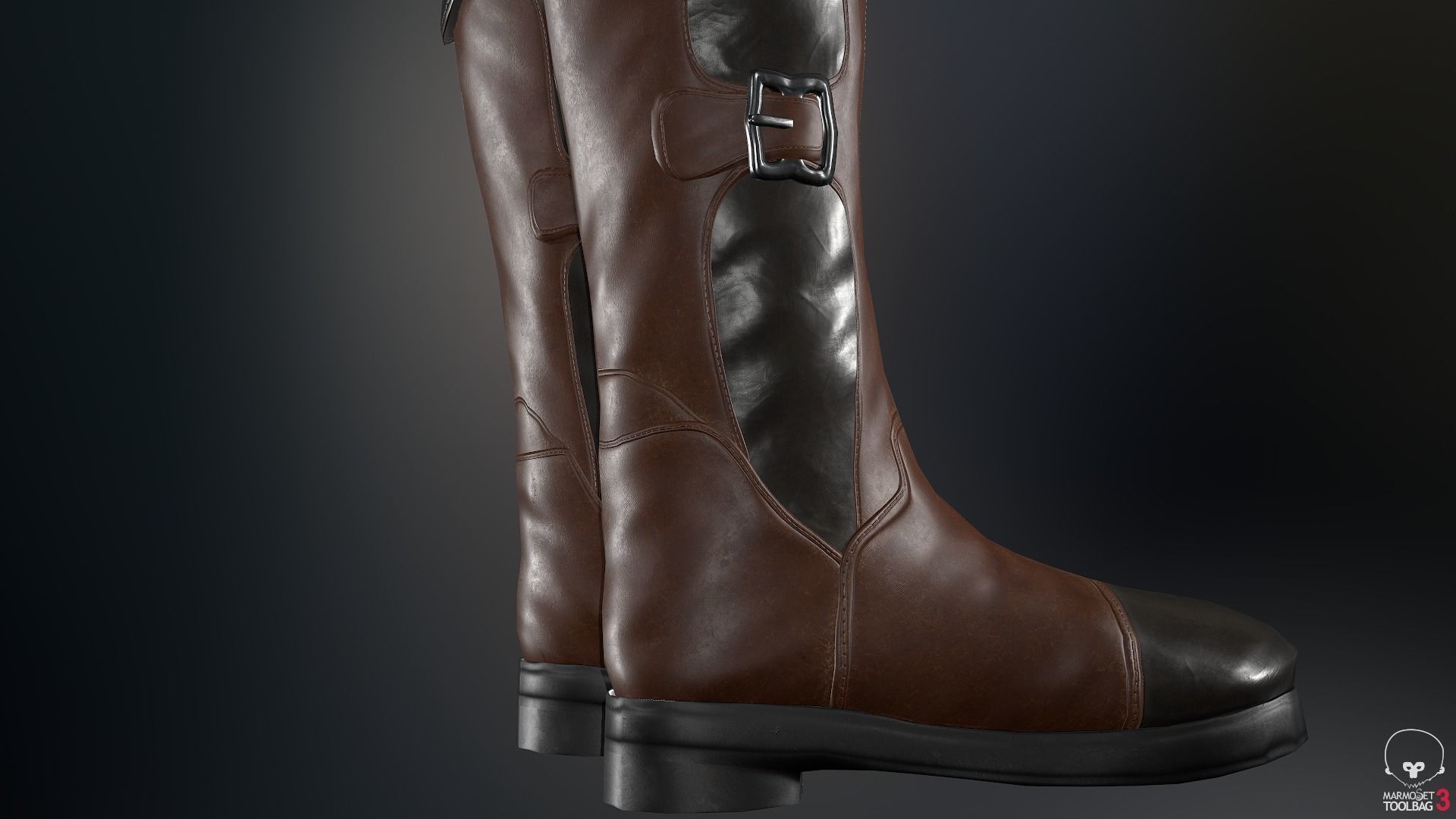 Male Pirate Outfit  Low-poly 3D model_36