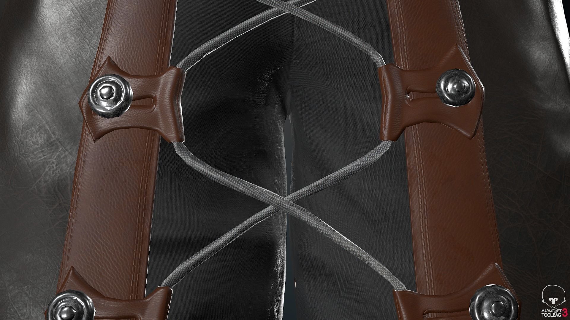 Male Pirate Outfit  Low-poly 3D model_30