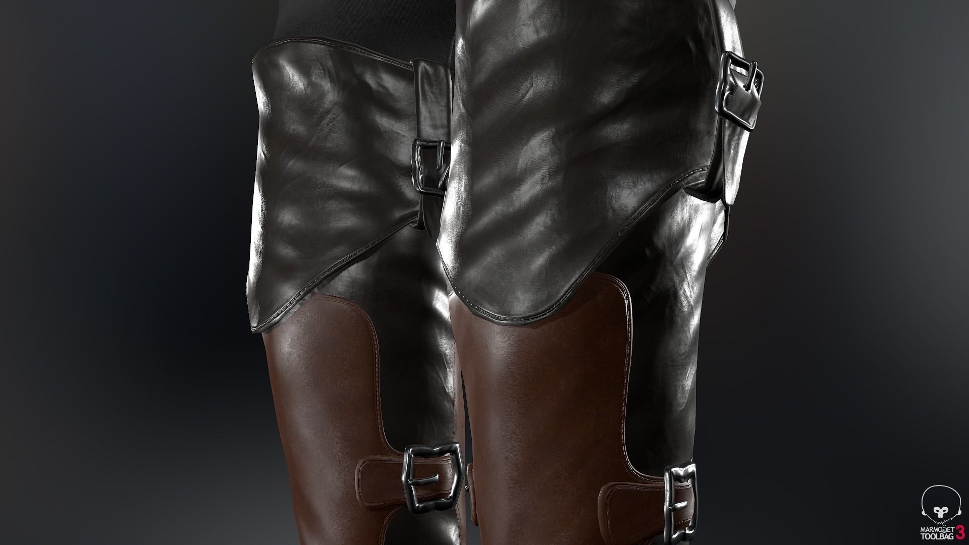 Male Pirate Outfit  Low-poly 3D model_41