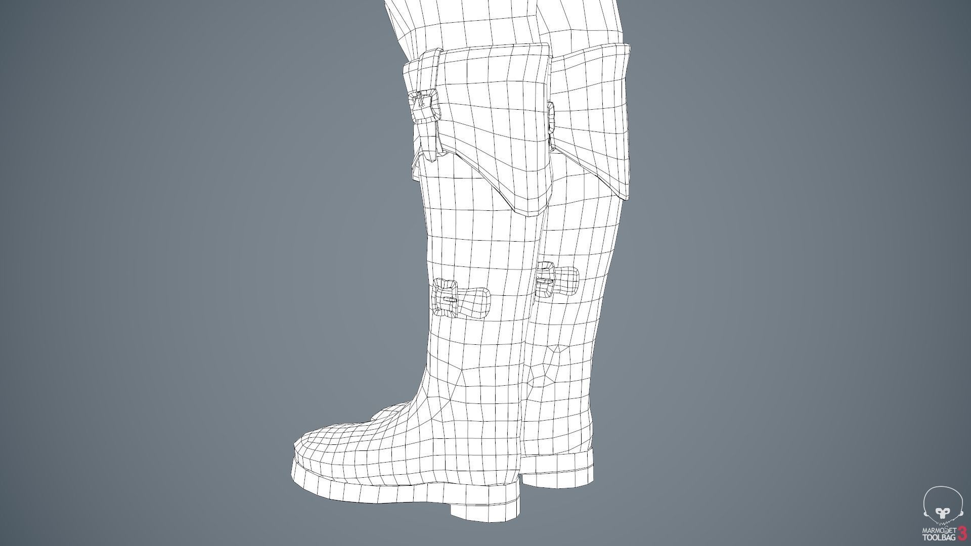 Male Pirate Outfit  Low-poly 3D model_55