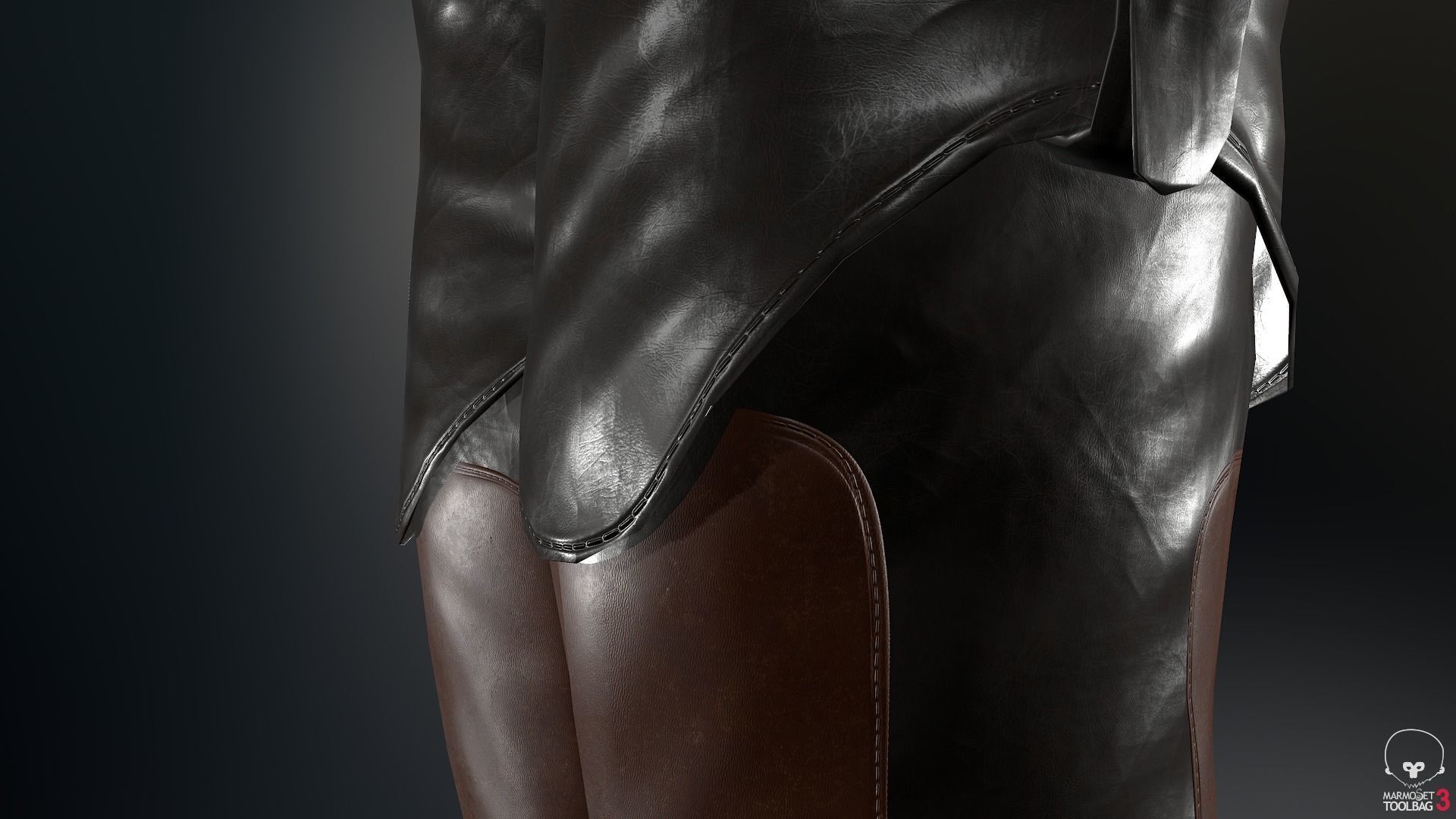 Male Pirate Outfit  Low-poly 3D model_40