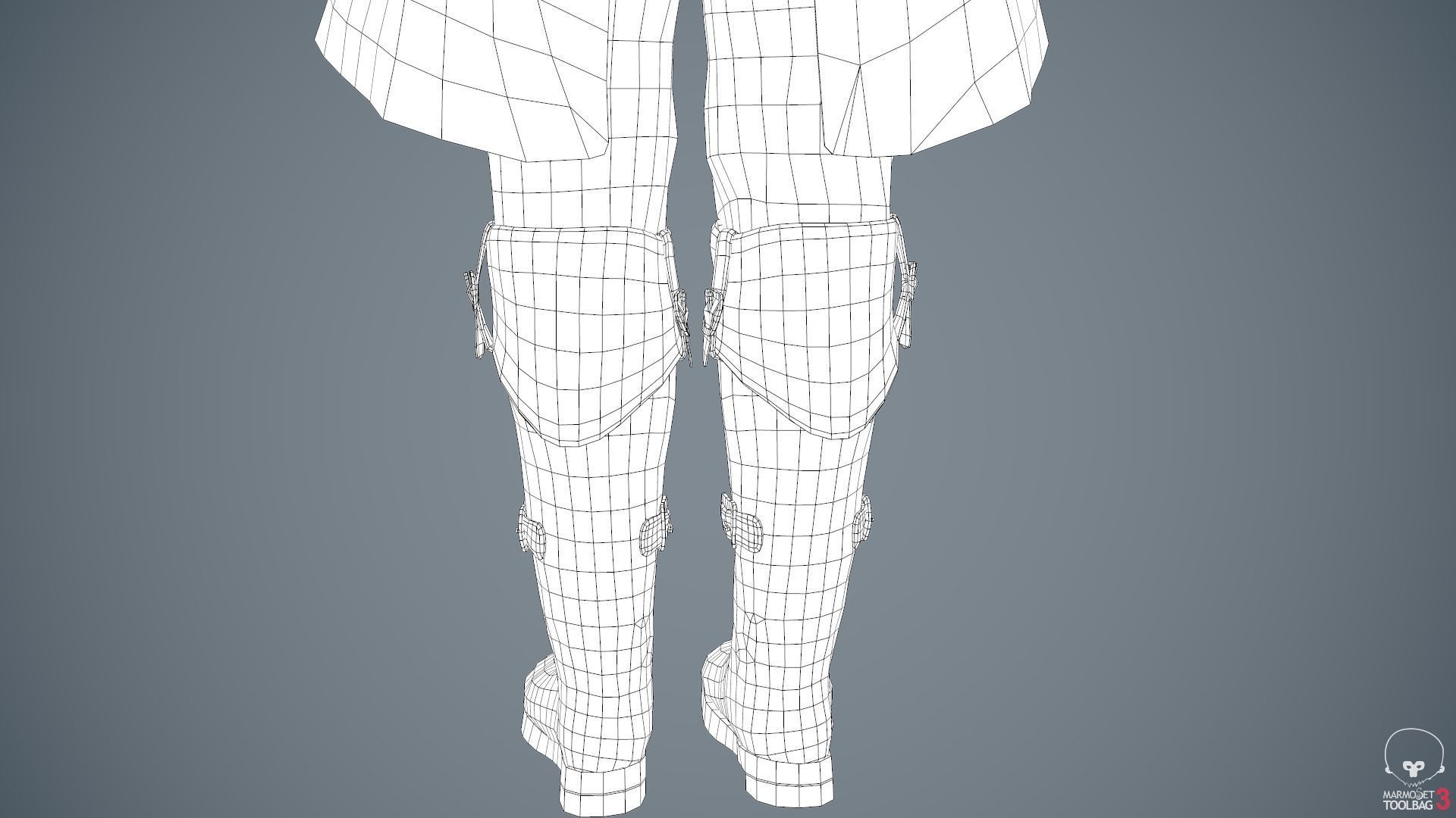 Male Pirate Outfit  Low-poly 3D model_63