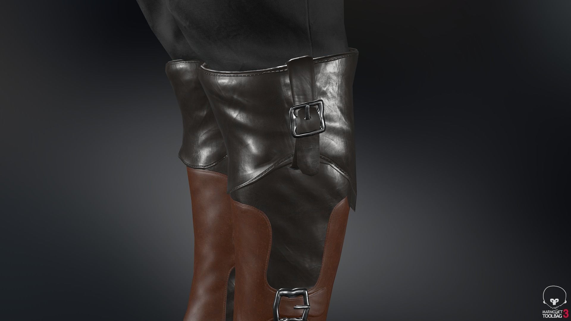 Male Pirate Outfit  Low-poly 3D model_37