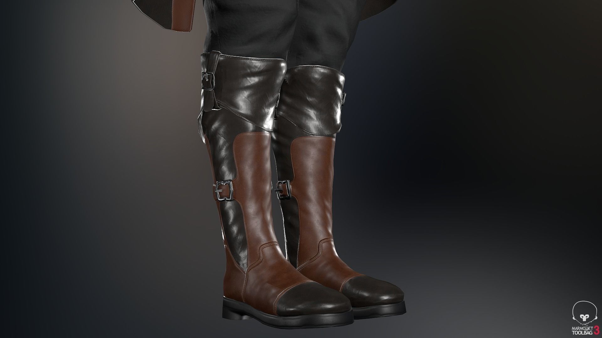 Male Pirate Outfit  Low-poly 3D model_42