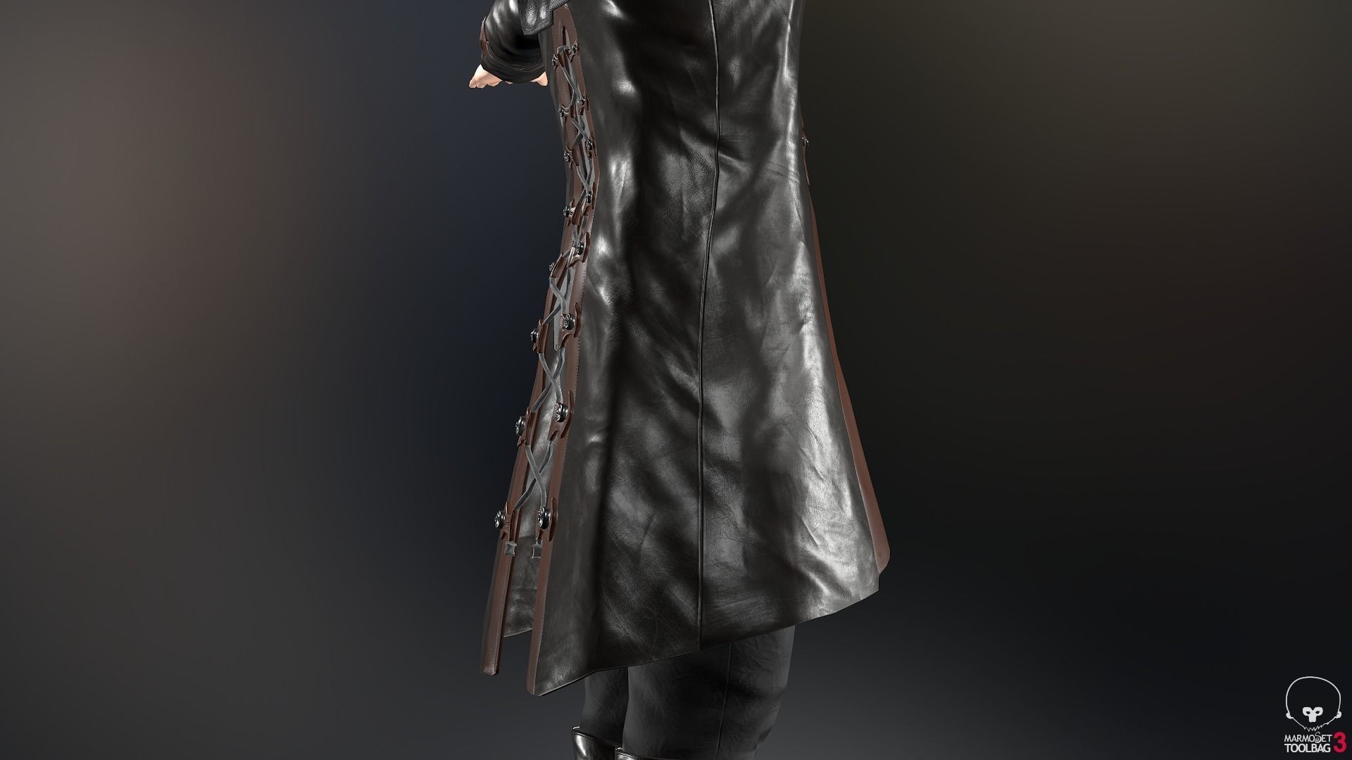 Male Pirate Outfit  Low-poly 3D model_27