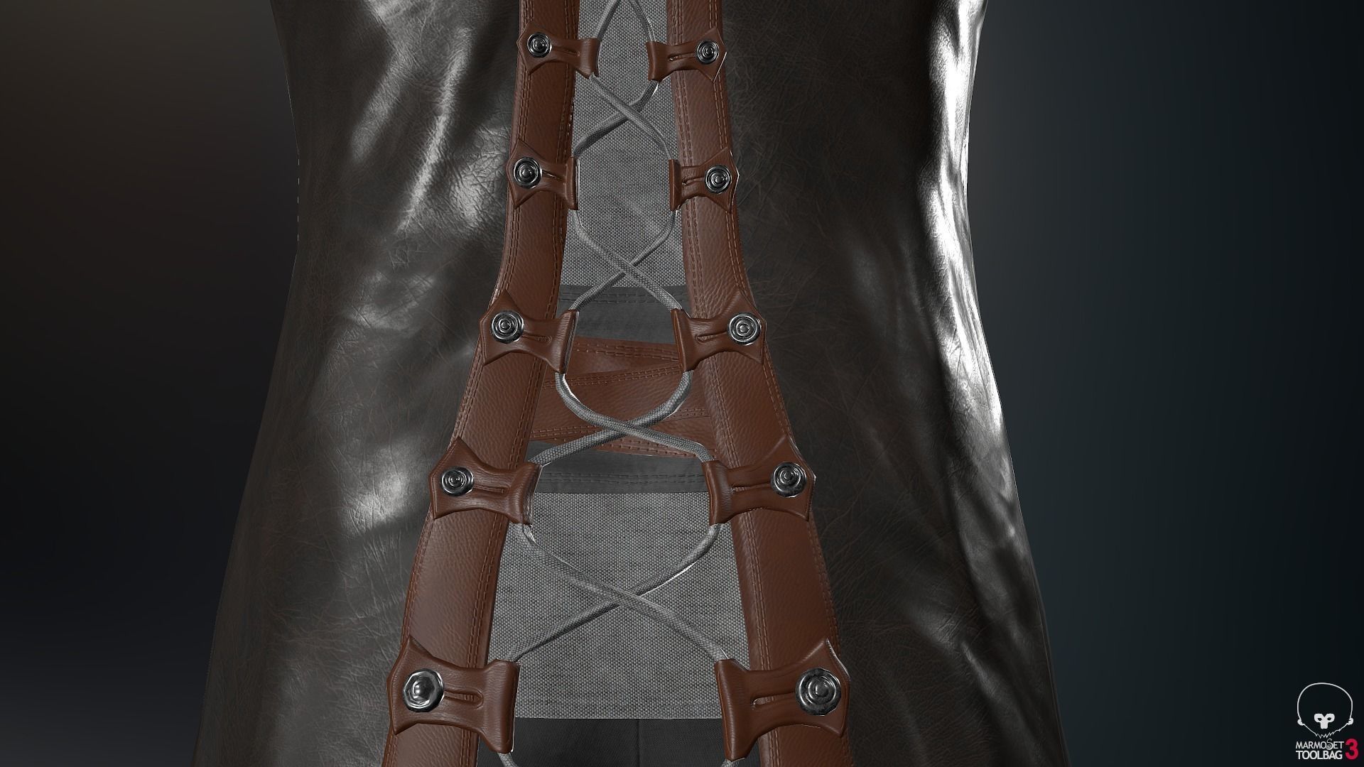 Male Pirate Outfit  Low-poly 3D model_26