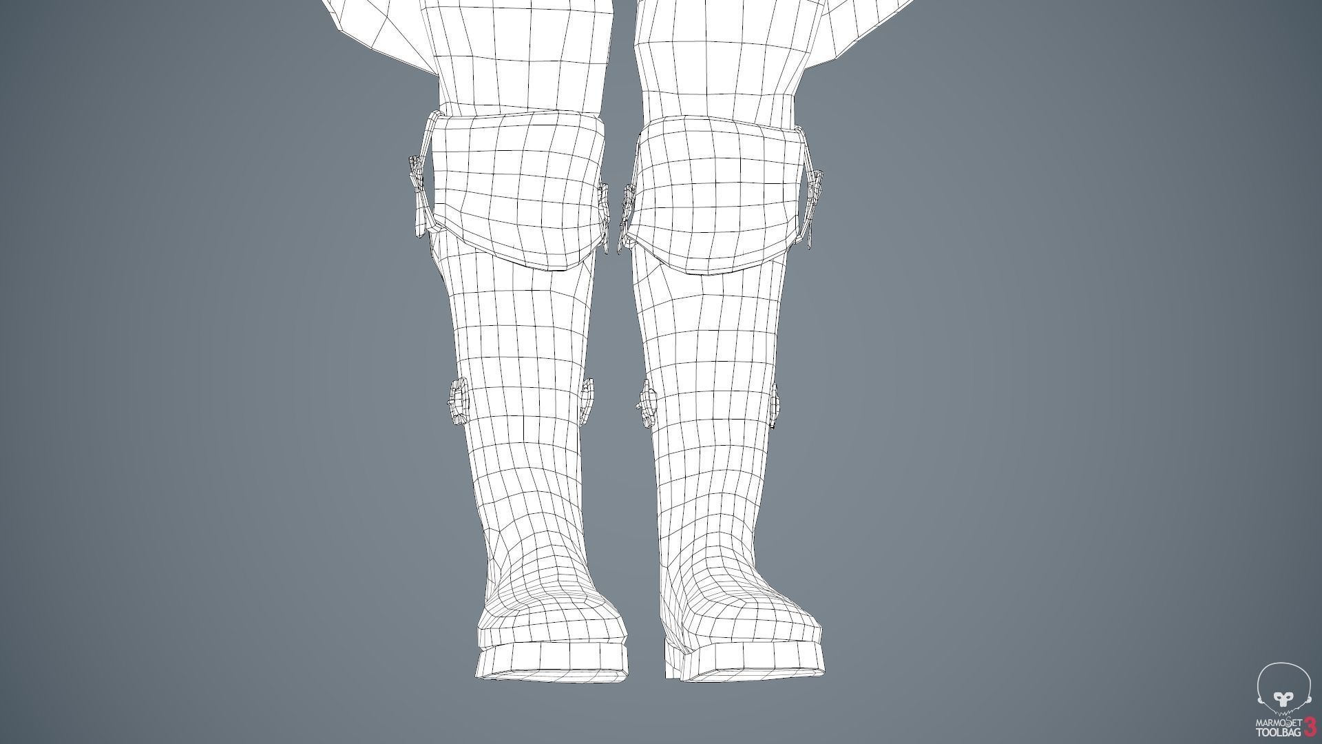 Male Pirate Outfit  Low-poly 3D model_59