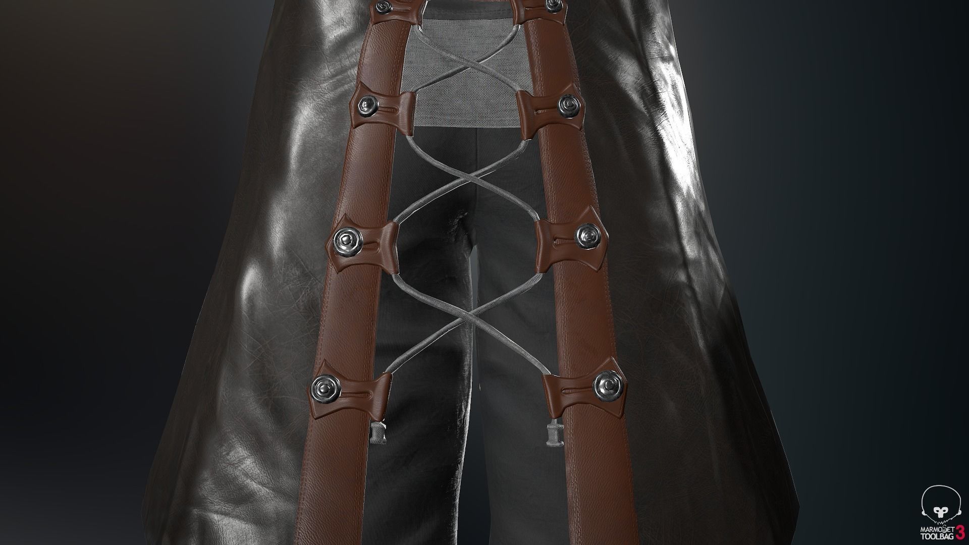 Male Pirate Outfit  Low-poly 3D model_23