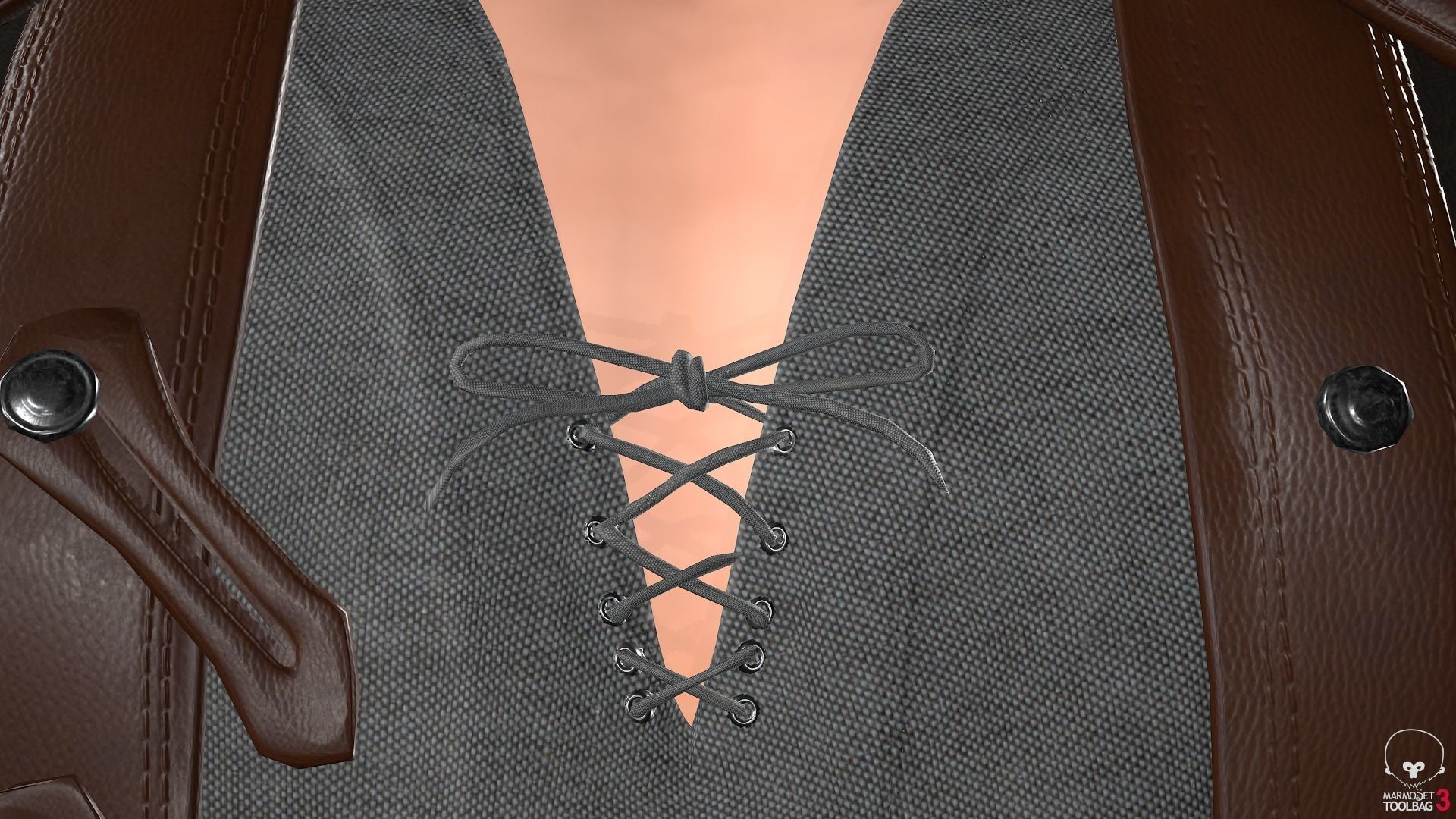 Male Pirate Outfit  Low-poly 3D model_12