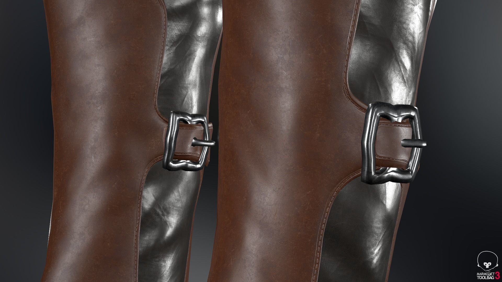 Male Pirate Outfit  Low-poly 3D model_47