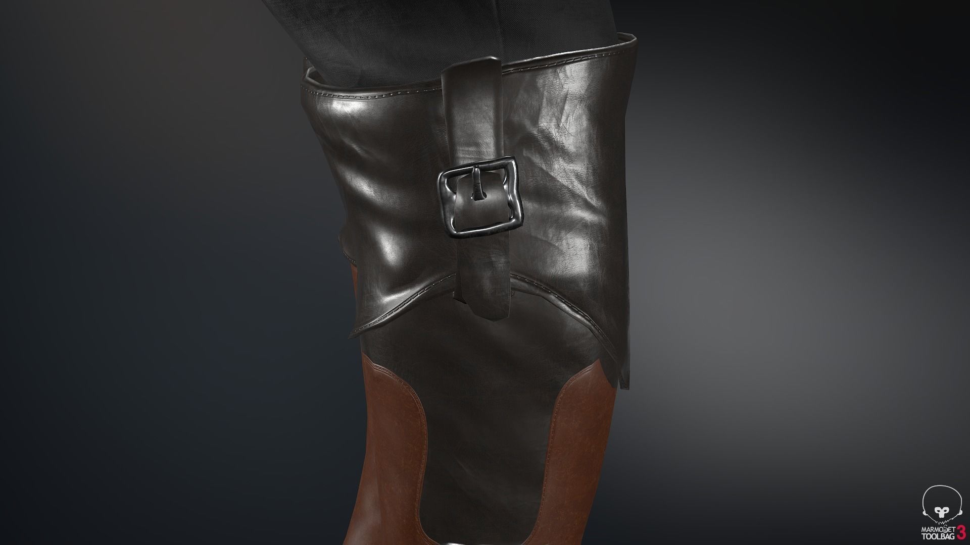 Male Pirate Outfit  Low-poly 3D model_38