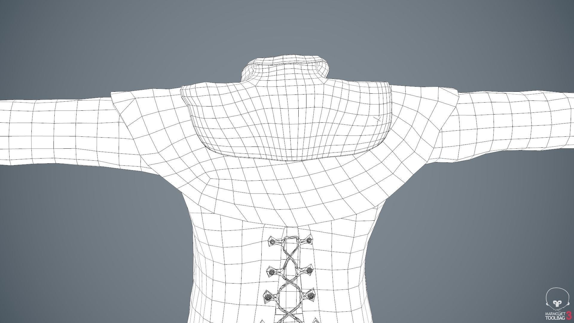 Male Pirate Outfit  Low-poly 3D model_57