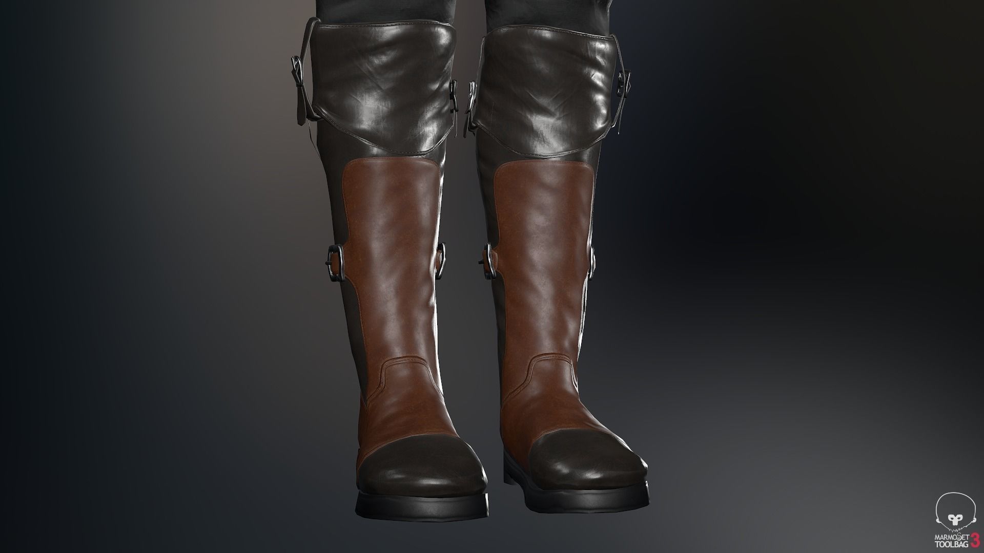 Male Pirate Outfit  Low-poly 3D model_35