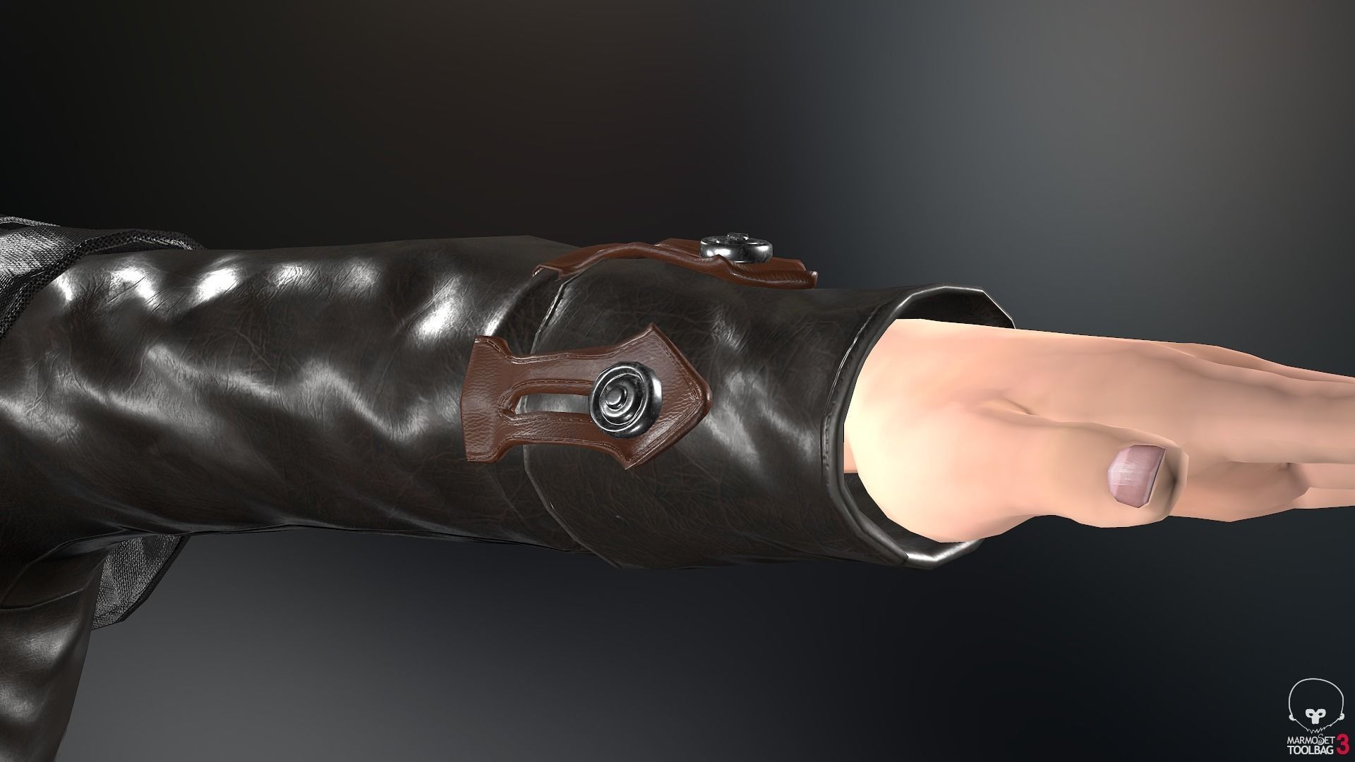 Male Pirate Outfit  Low-poly 3D model_15