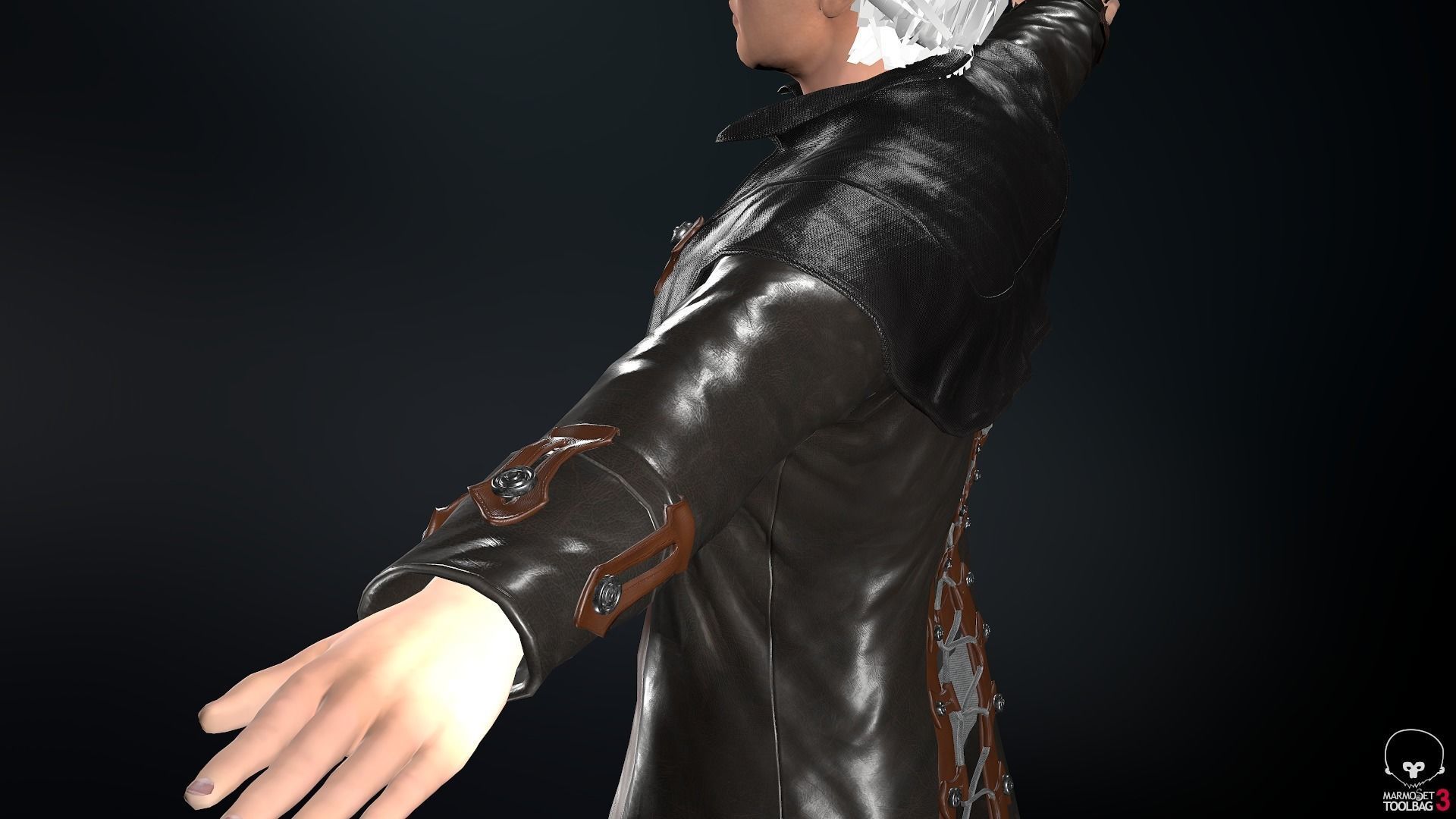 Male Pirate Outfit  Low-poly 3D model_16