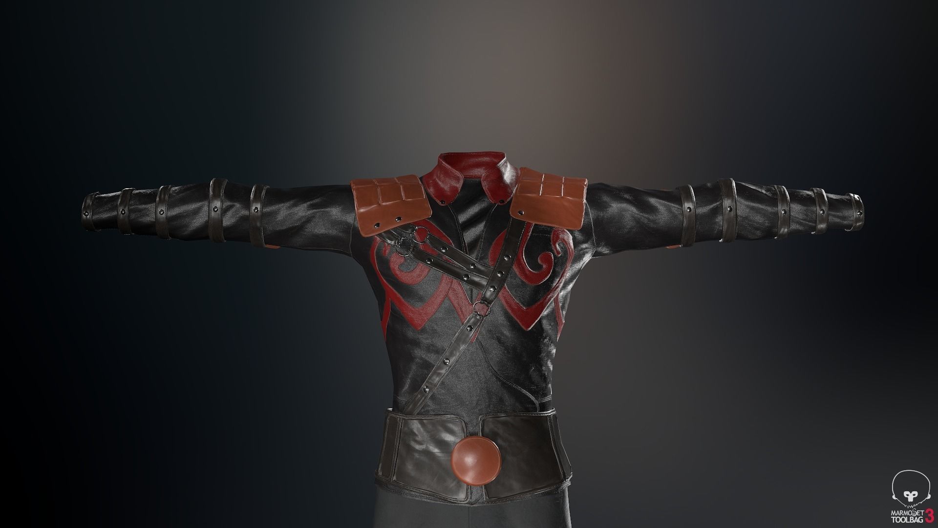 Male Assassin Outfit 3 Low-poly 3D model_50